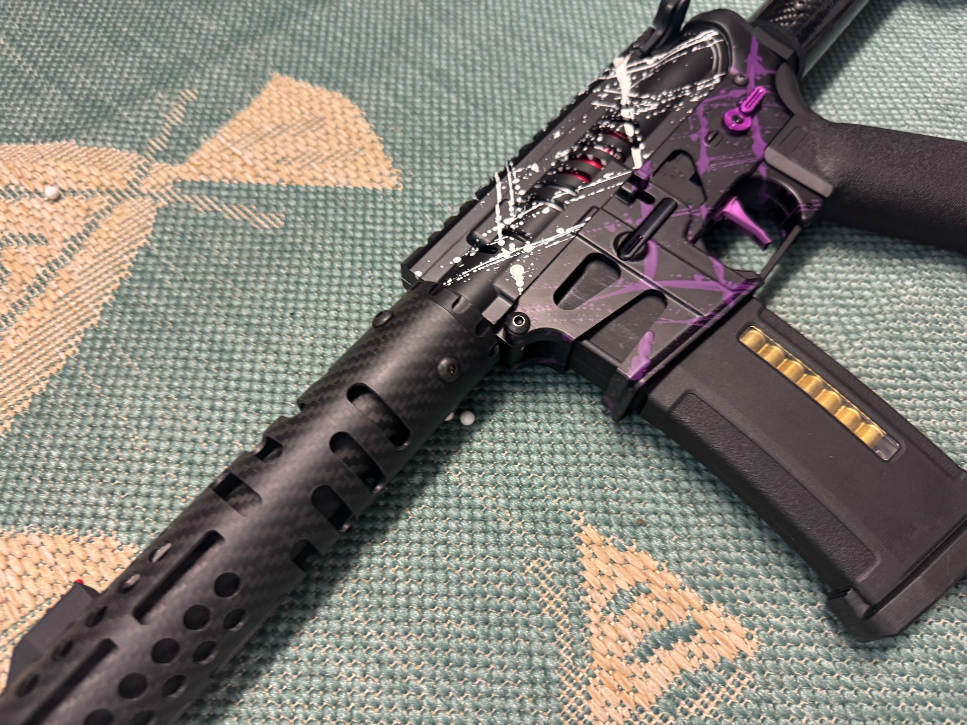 KA Tech MAC Polarstars F2 AR8 HPA M4 Carbon Type 5 Skeletonized Cerakote Splatter