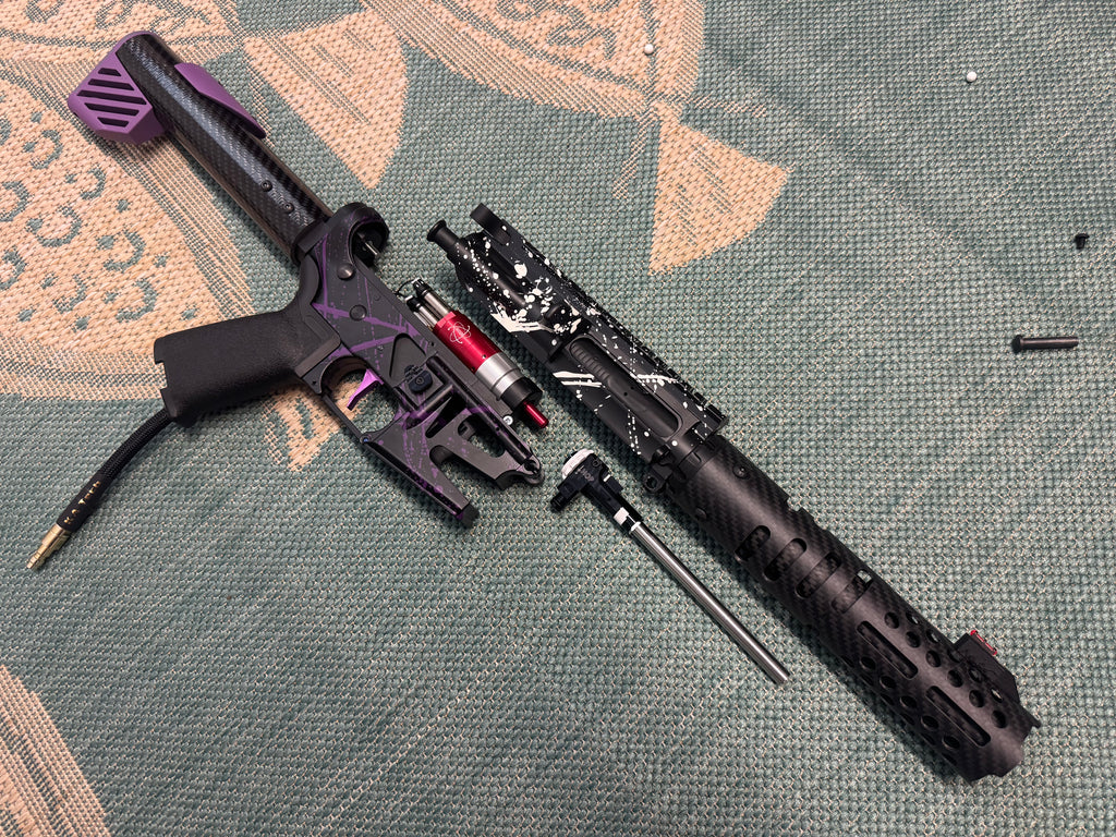 KA Tech MAC Polarstars F2 AR8 HPA M4 Carbon Type 5 Skeletonized Cerakote Splatter
