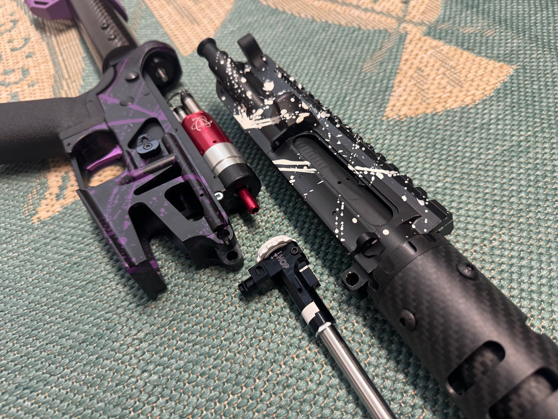 KA Tech MAC Polarstars F2 AR8 HPA M4 Carbon Type 5 Skeletonized Cerakote Splatter
