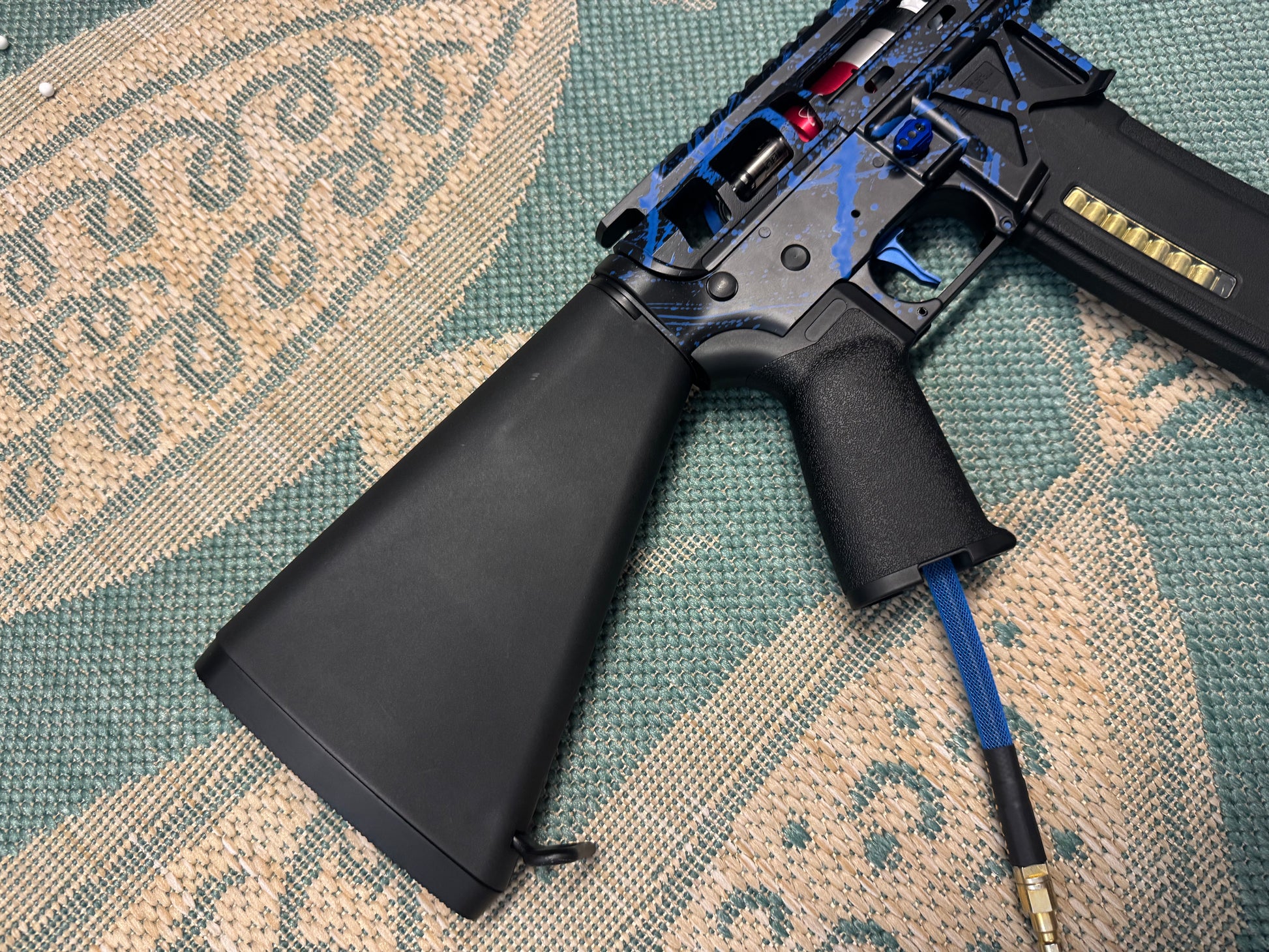 KA Tech MAC Polarstars F2 AR8 HPA M4 Stuby Type 2 Skeletonized Cerakote Splatter