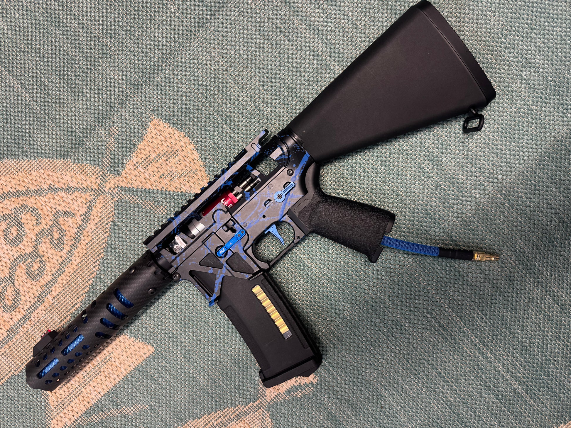 KA Tech MAC Polarstars F2 AR8 HPA M4 Stuby Type 2 Skeletonized Cerakote Splatter