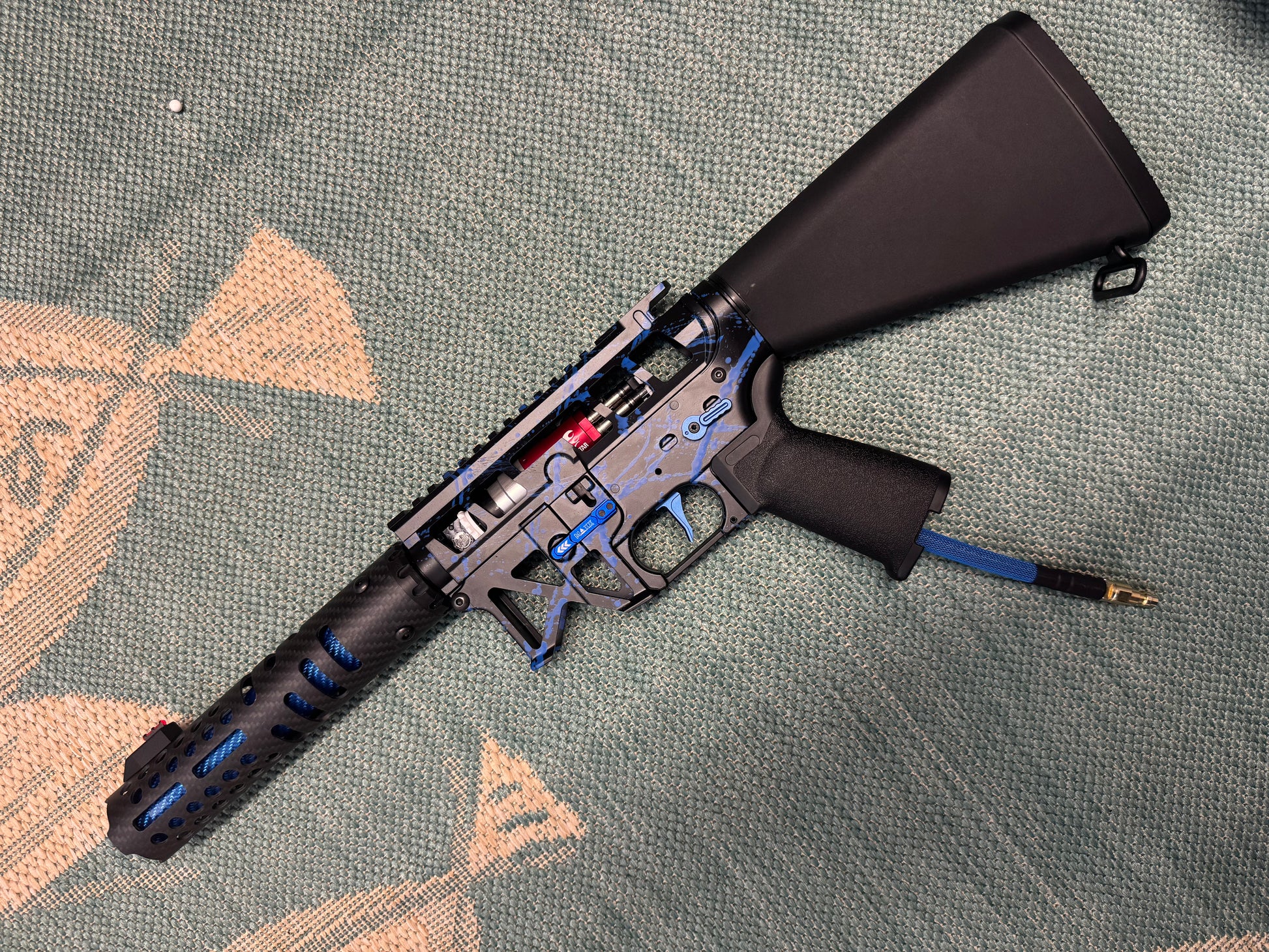 KA Tech MAC Polarstars F2 AR8 HPA M4 Stuby Type 2 Skeletonized Cerakote Splatter