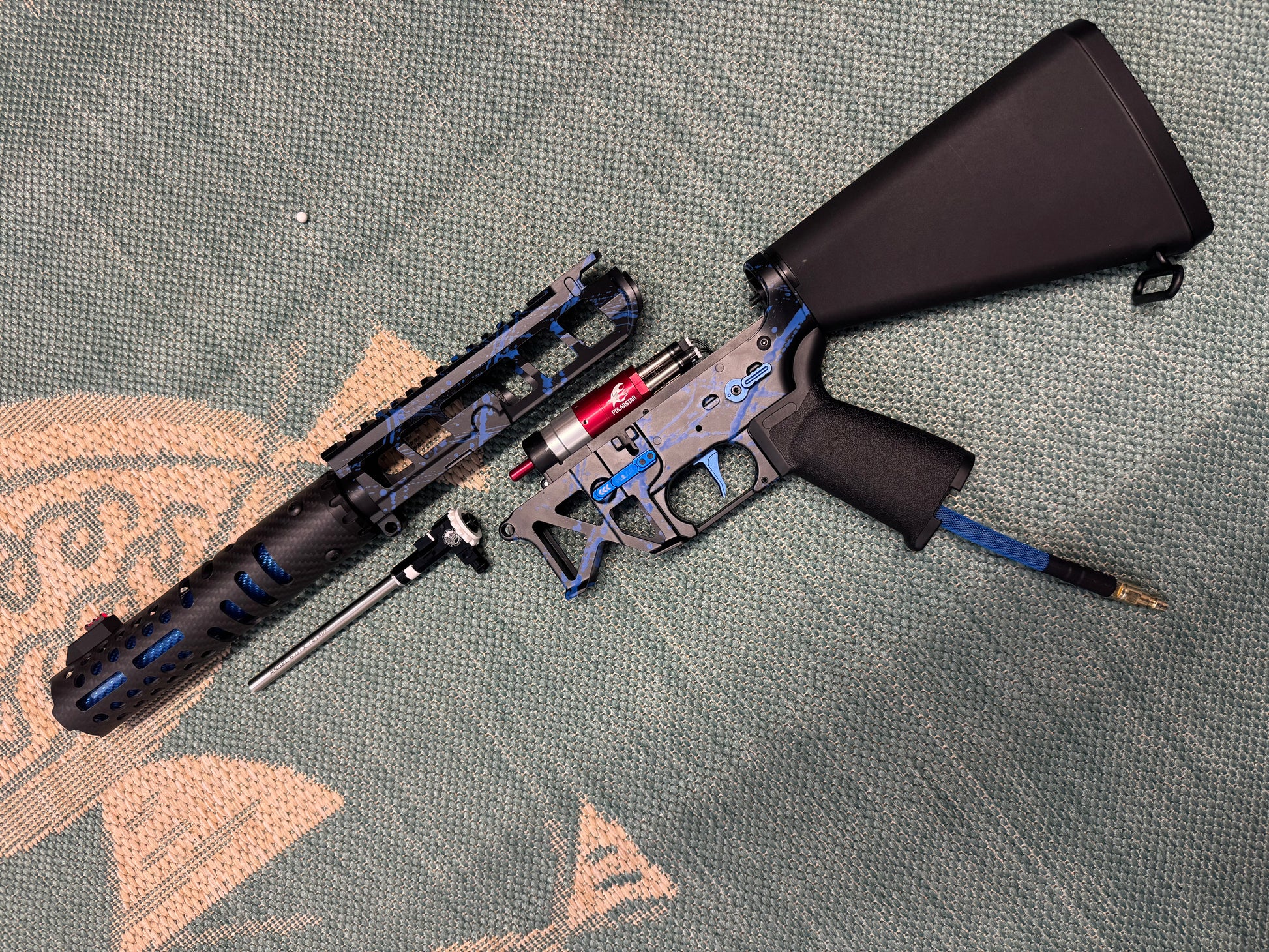 KA Tech MAC Polarstars F2 AR8 HPA M4 Stuby Type 2 Skeletonized Cerakote Splatter