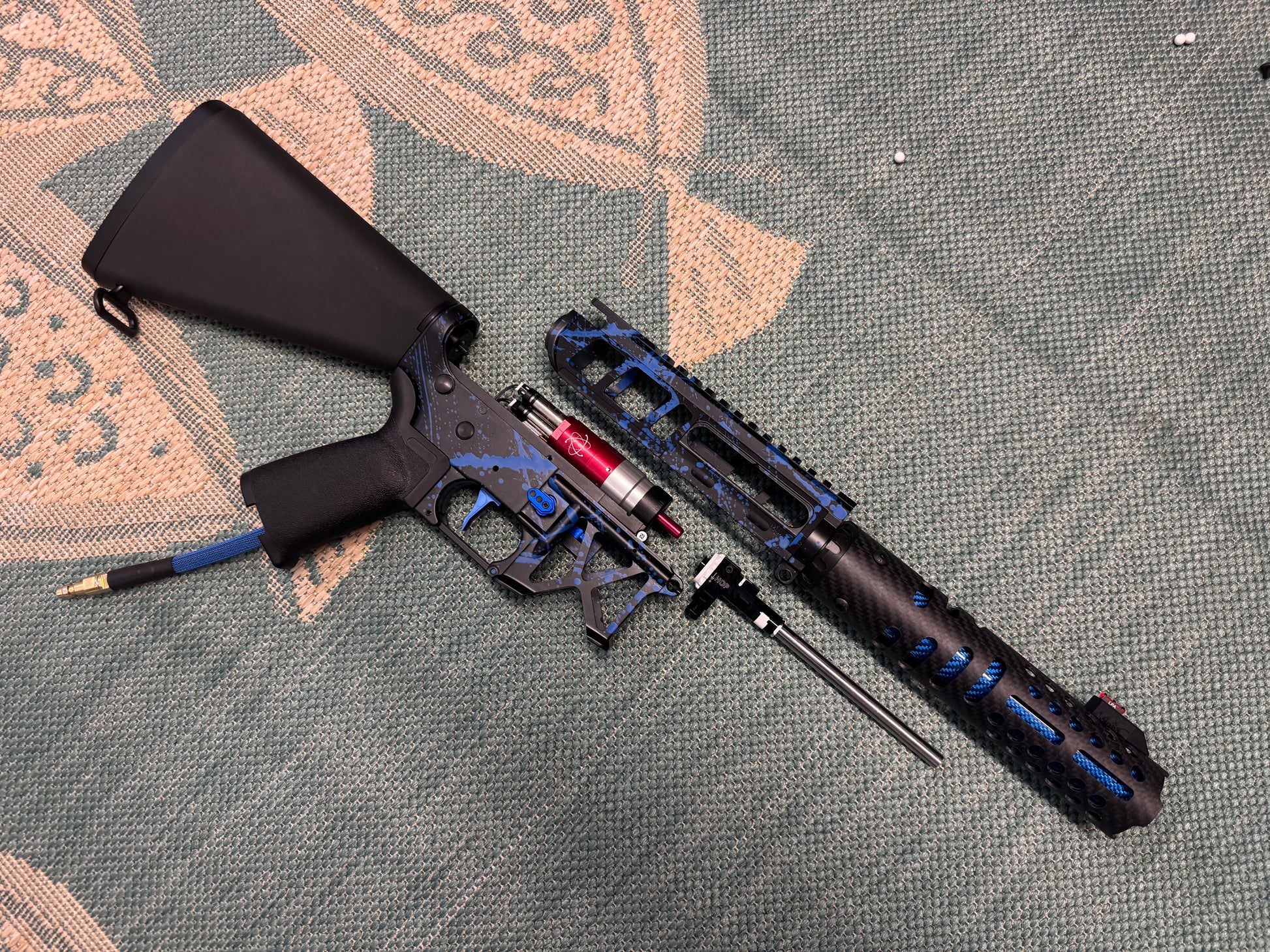 KA Tech MAC Polarstars F2 AR8 HPA M4 Stuby Type 2 Skeletonized Cerakote Splatter