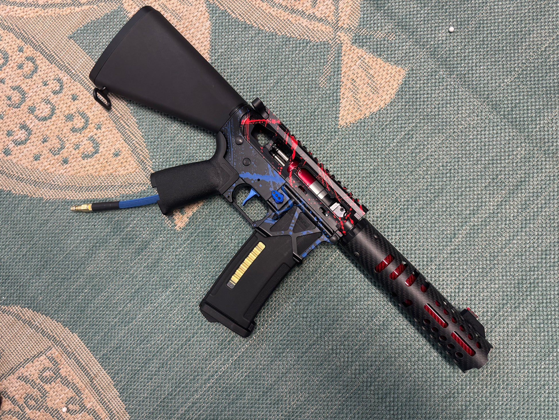 KA Tech MAC Polarstars F2 AR8 HPA M4 Stuby Type 2 Skeletonized Cerakote Splatter