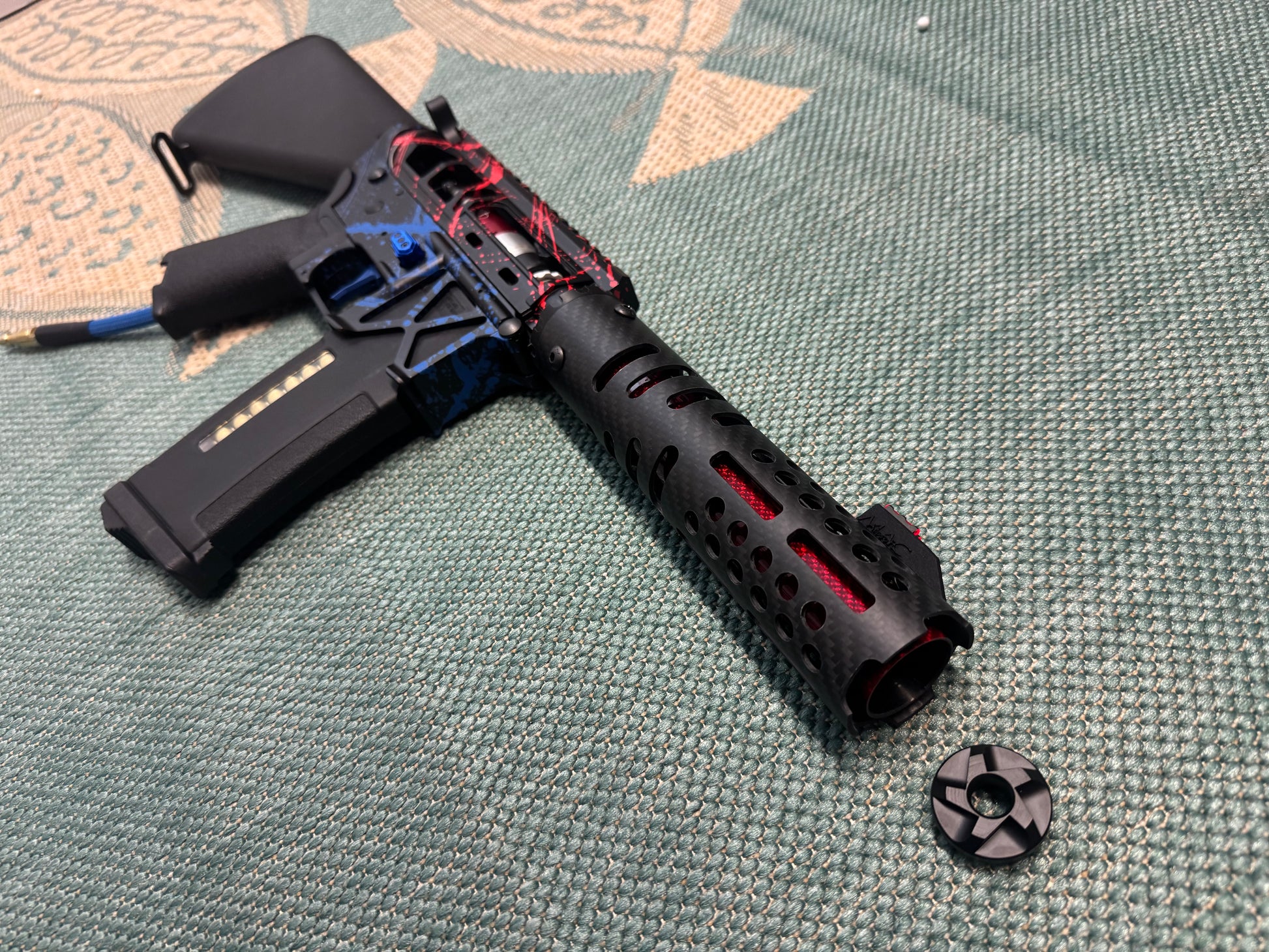 KA Tech MAC Polarstars F2 AR8 HPA M4 Stuby Type 2 Skeletonized Cerakote Splatter