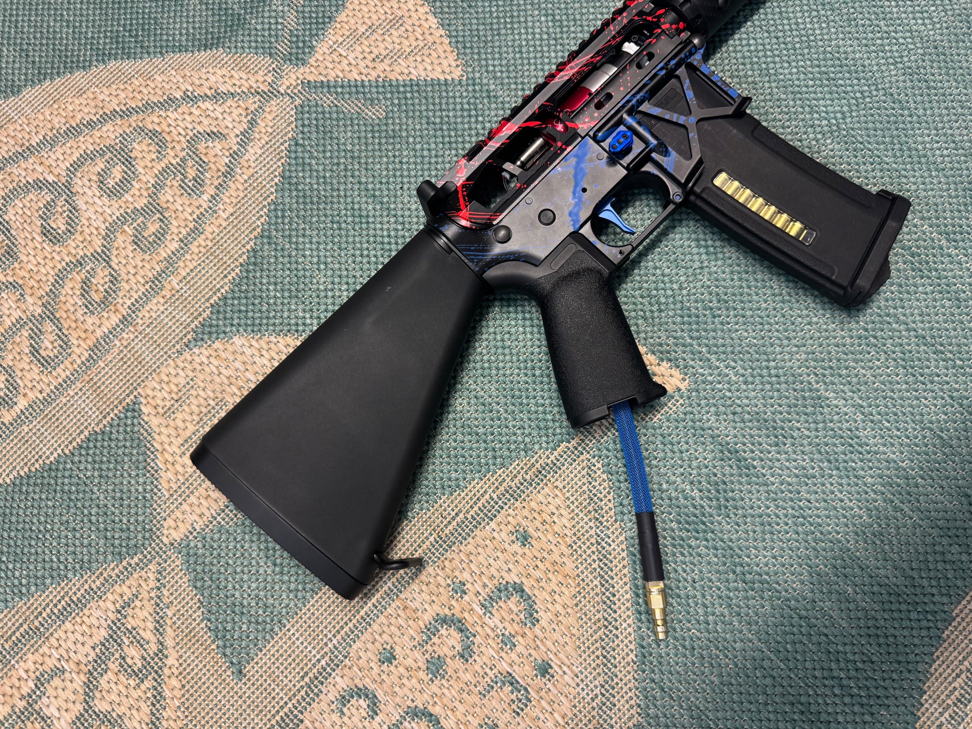 KA Tech MAC Polarstars F2 AR8 HPA M4 Stuby Type 2 Skeletonized Cerakote Splatter