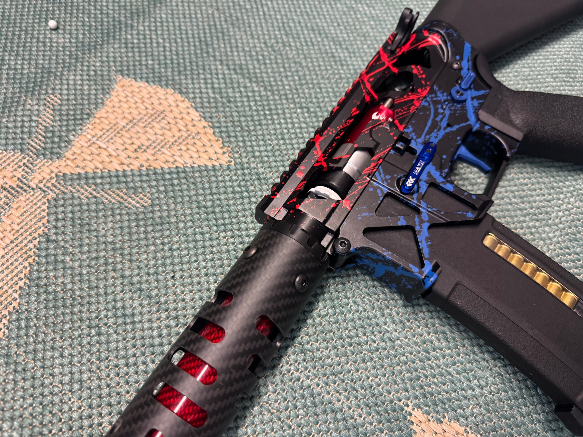 KA Tech MAC Polarstars F2 AR8 HPA M4 Stuby Type 2 Skeletonized Cerakote Splatter