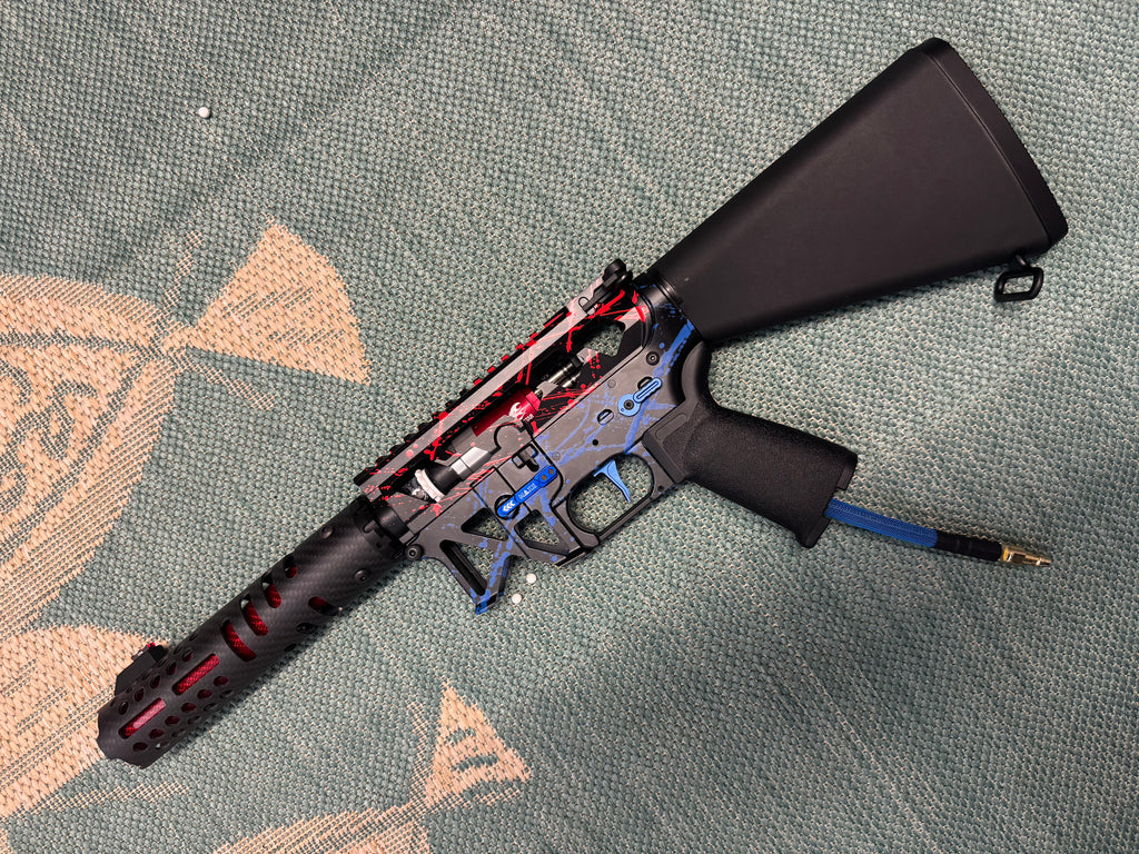 KA Tech MAC Polarstars F2 AR8 HPA M4 Stuby Type 2 Skeletonized Cerakote Splatter