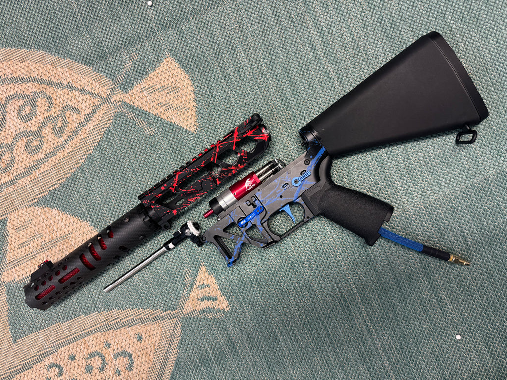KA Tech MAC Polarstars F2 AR8 HPA M4 Stuby Type 2 Skeletonized Cerakote Splatter