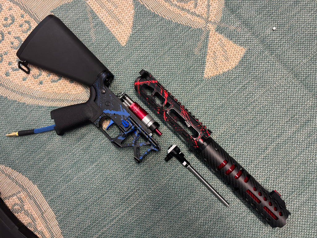 KA Tech MAC Polarstars F2 AR8 HPA M4 Stuby Type 2 Skeletonized Cerakote Splatter