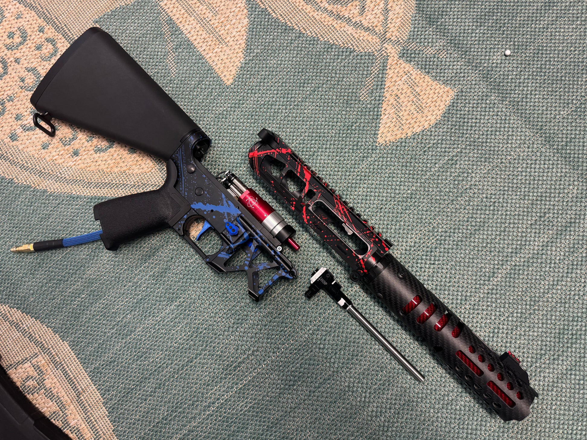 KA Tech MAC Polarstars F2 AR8 HPA M4 Stuby Type 2 Skeletonized Cerakote Splatter