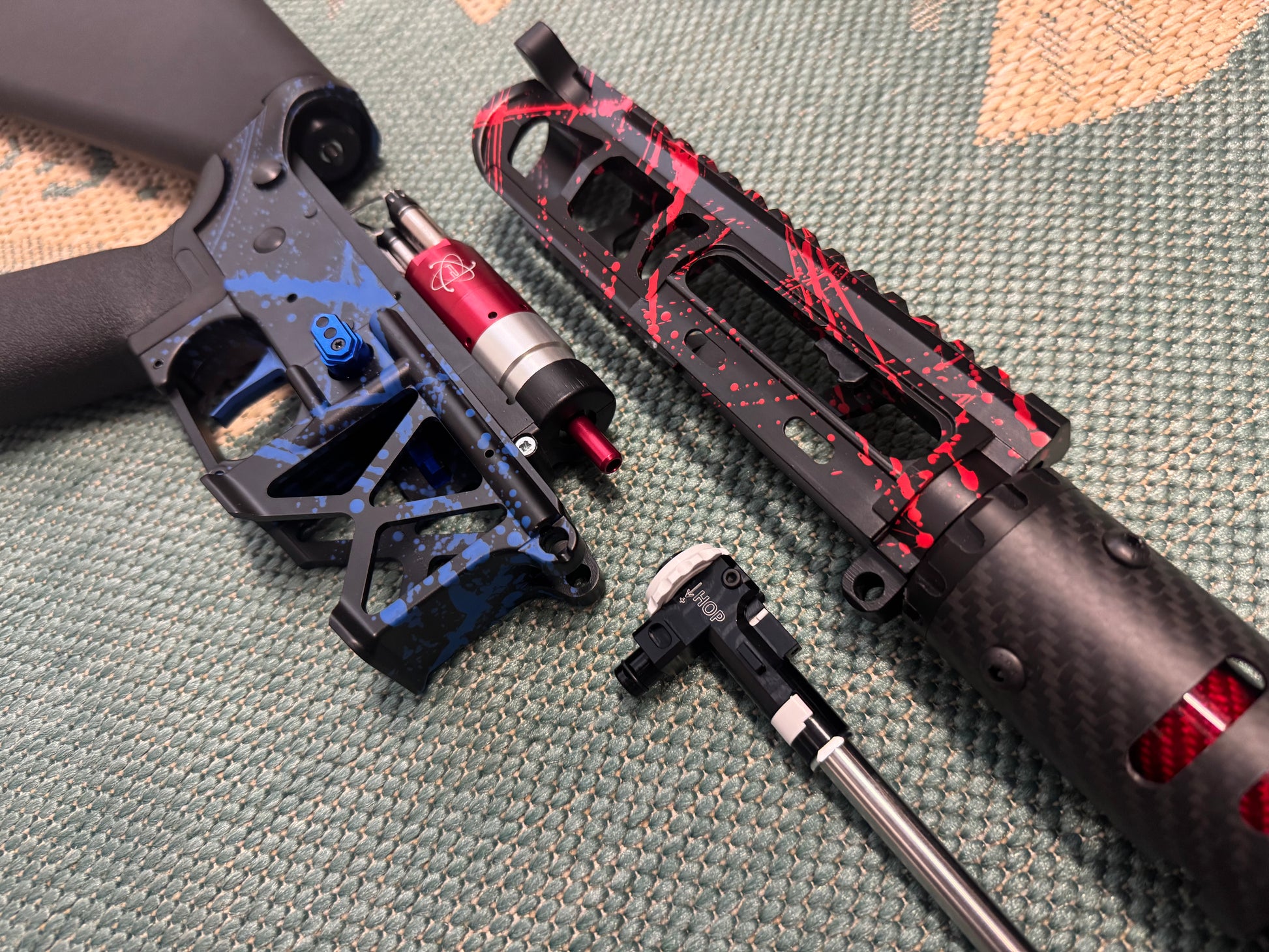 KA Tech MAC Polarstars F2 AR8 HPA M4 Stuby Type 2 Skeletonized Cerakote Splatter