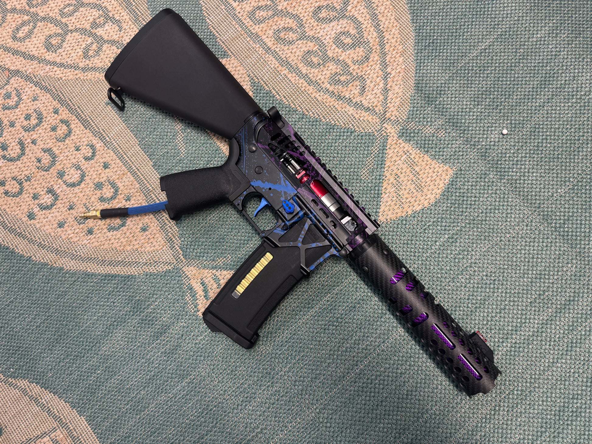 KA Tech MAC Polarstars F2 AR8 HPA M4 Stuby Type 2 Skeletonized Cerakote Splatter