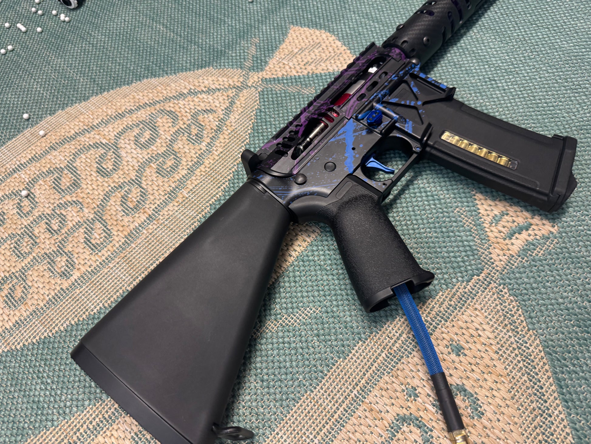KA Tech MAC Polarstars F2 AR8 HPA M4 Stuby Type 2 Skeletonized Cerakote Splatter