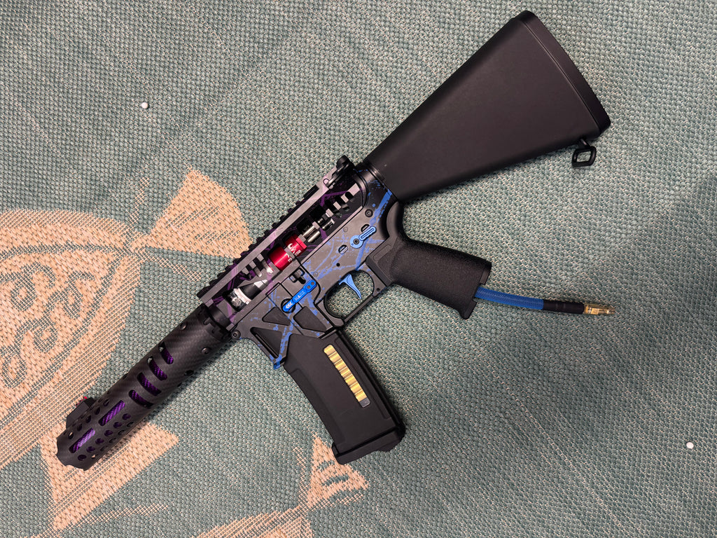 KA Tech MAC Polarstars F2 AR8 HPA M4 Stuby Type 2 Skeletonized Cerakote Splatter