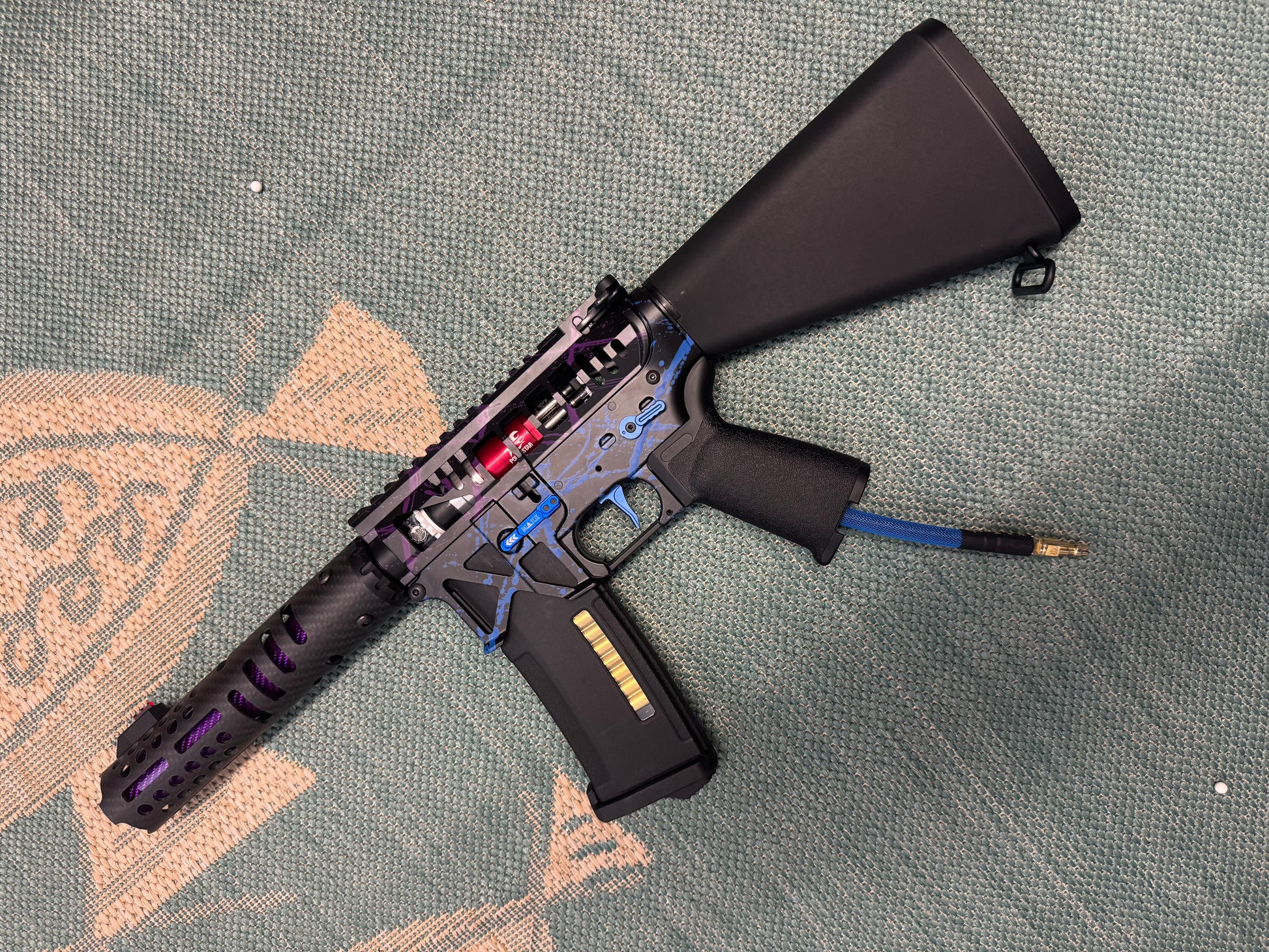 KA Tech MAC Polarstars F2 AR8 HPA M4 Stuby Type 2 Skeletonized Cerakote Splatter