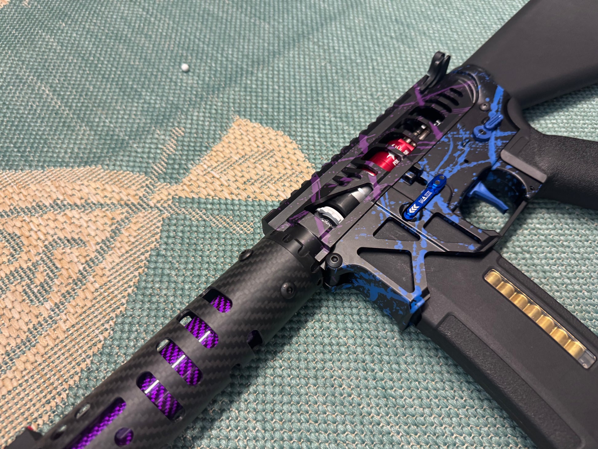 KA Tech MAC Polarstars F2 AR8 HPA M4 Stuby Type 2 Skeletonized Cerakote Splatter
