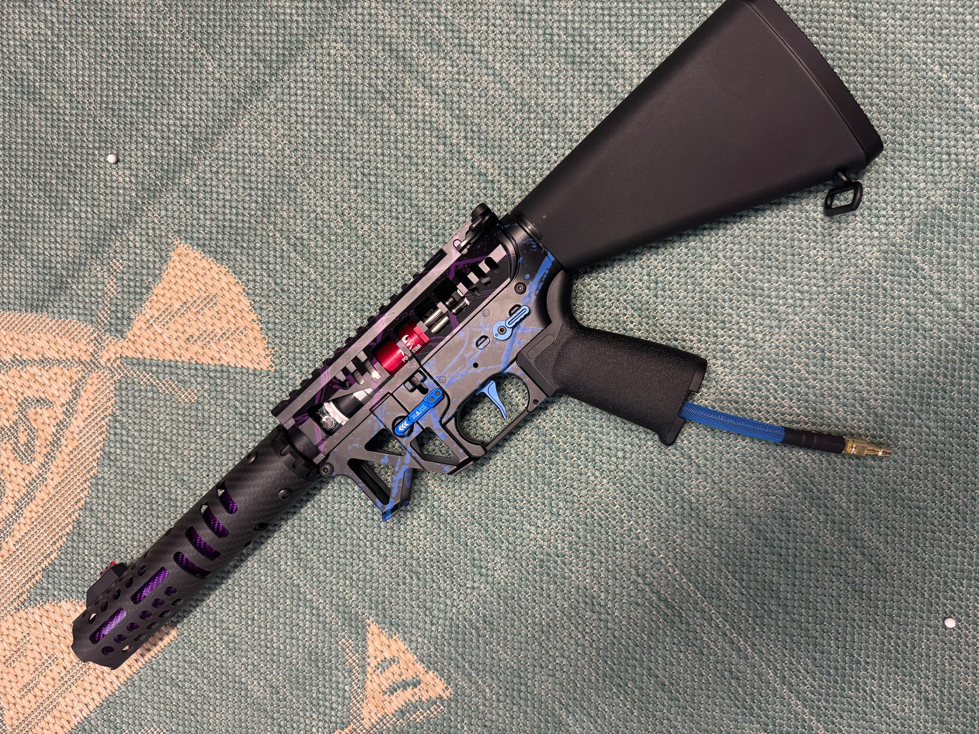 KA Tech MAC Polarstars F2 AR8 HPA M4 Stuby Type 2 Skeletonized Cerakote Splatter