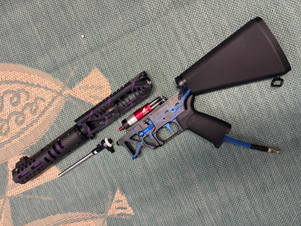 KA Tech MAC Polarstars F2 AR8 HPA M4 Stuby Type 2 Skeletonized Cerakote Splatter