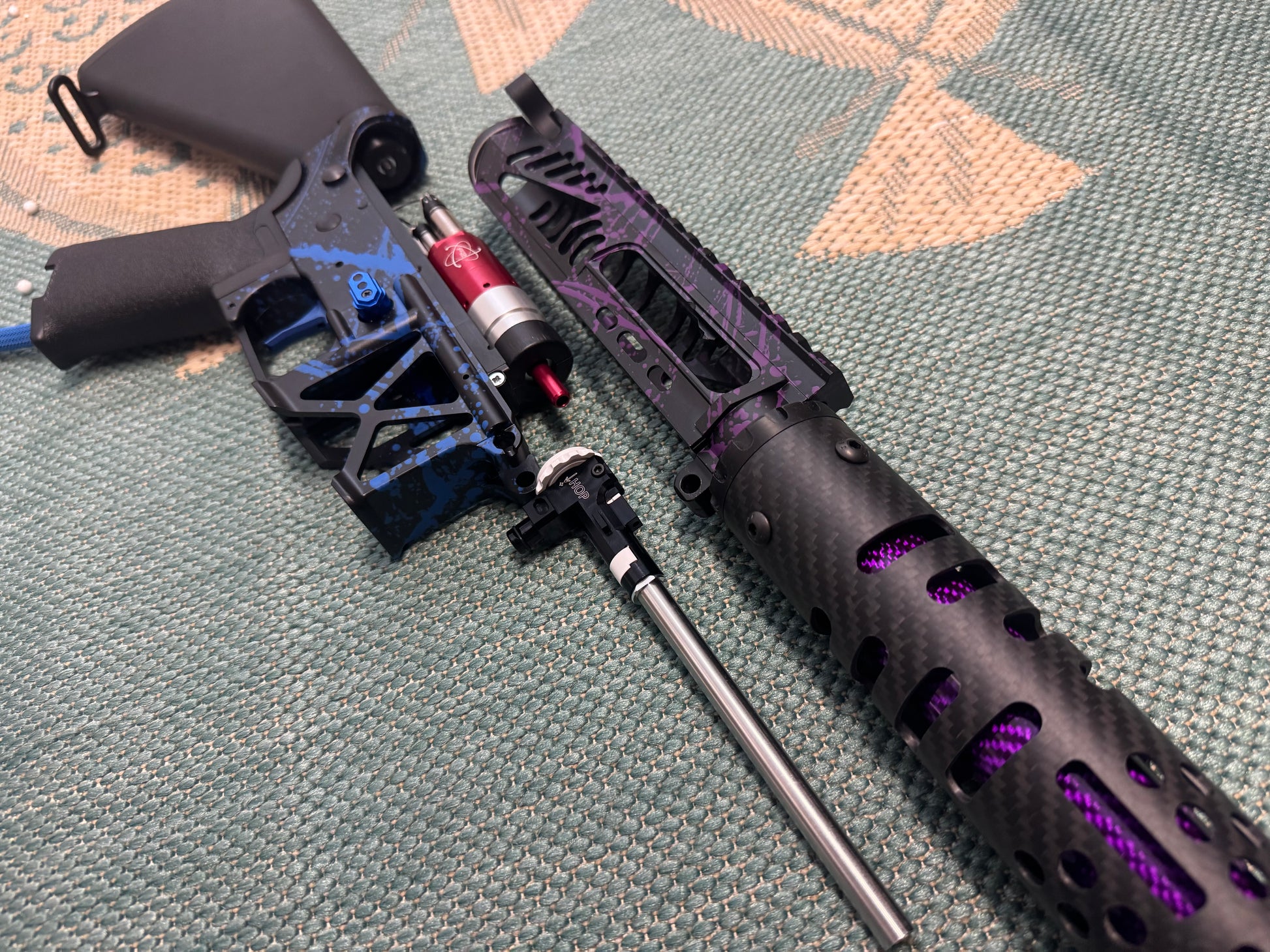 KA Tech MAC Polarstars F2 AR8 HPA M4 Stuby Type 2 Skeletonized Cerakote Splatter