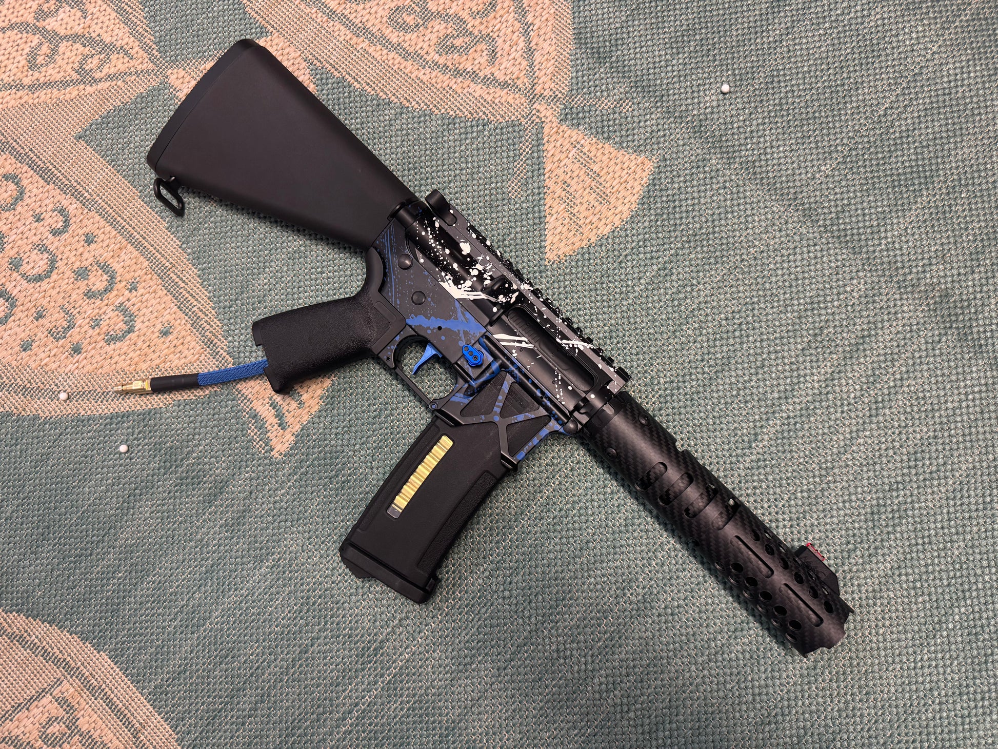 KA Tech MAC Polarstars F2 AR8 HPA M4 Stuby Type 2 Skeletonized Cerakote Splatter