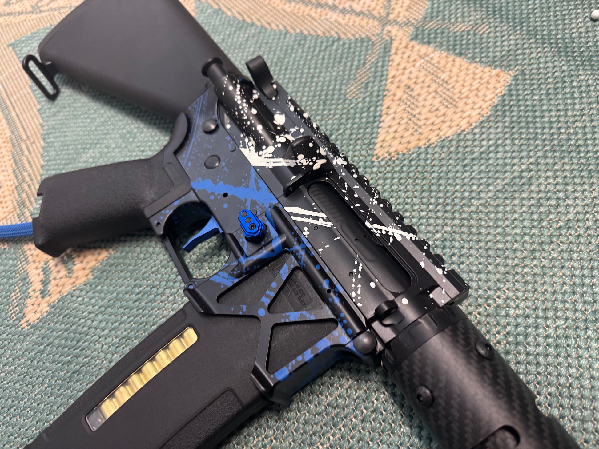 KA Tech MAC Polarstars F2 AR8 HPA M4 Stuby Type 2 Skeletonized Cerakote Splatter