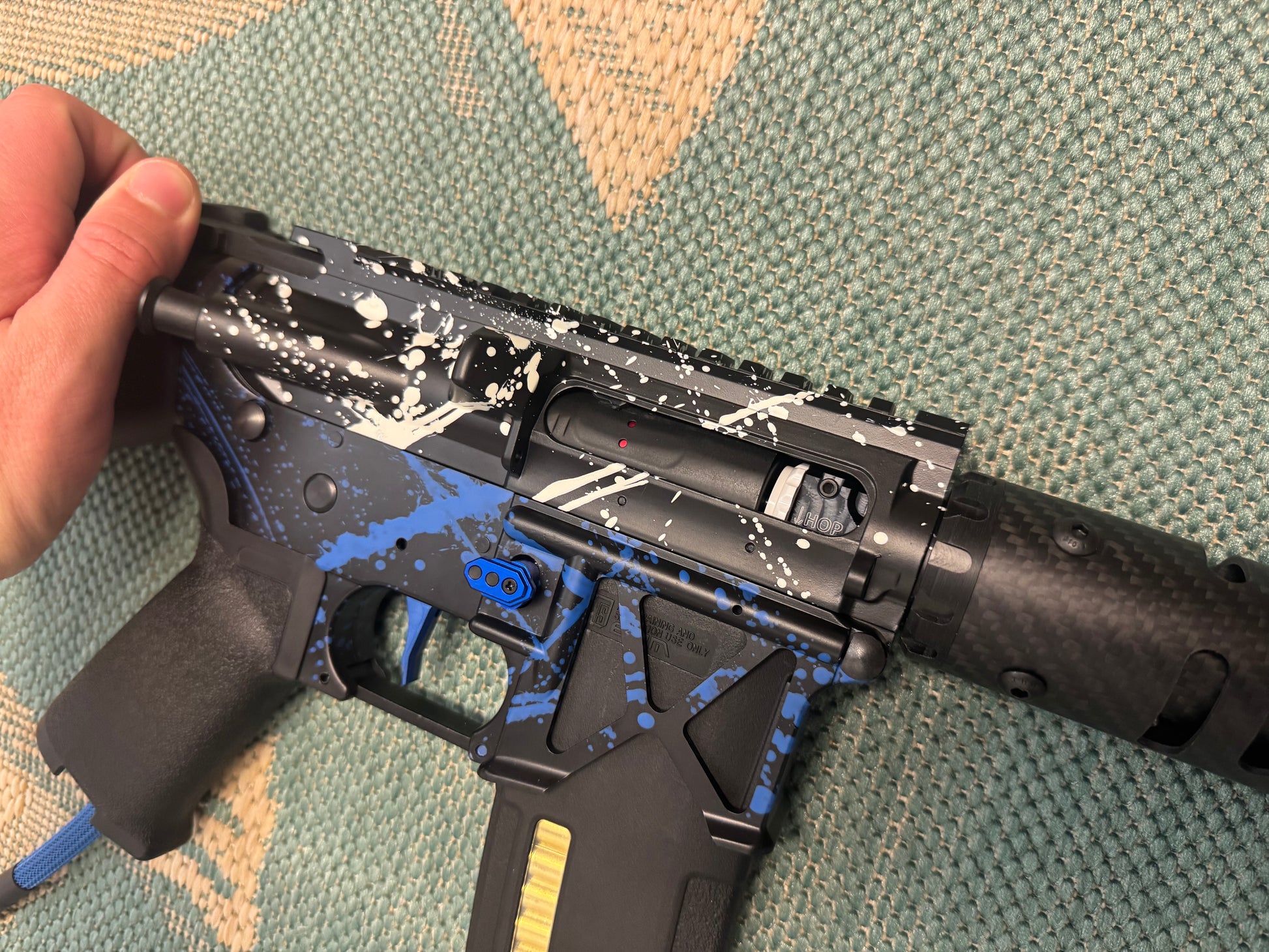 KA Tech MAC Polarstars F2 AR8 HPA M4 Stuby Type 2 Skeletonized Cerakote Splatter