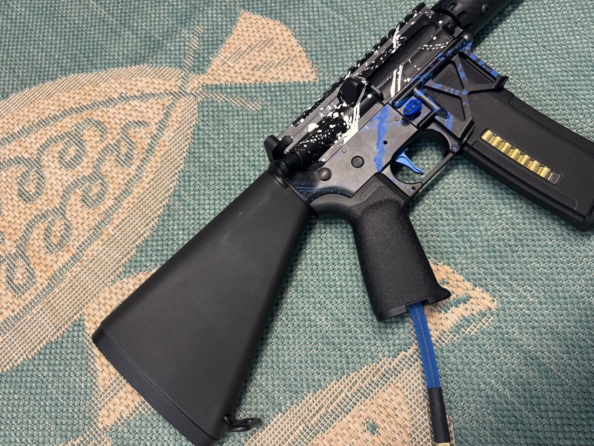 KA Tech MAC Polarstars F2 AR8 HPA M4 Stuby Type 2 Skeletonized Cerakote Splatter