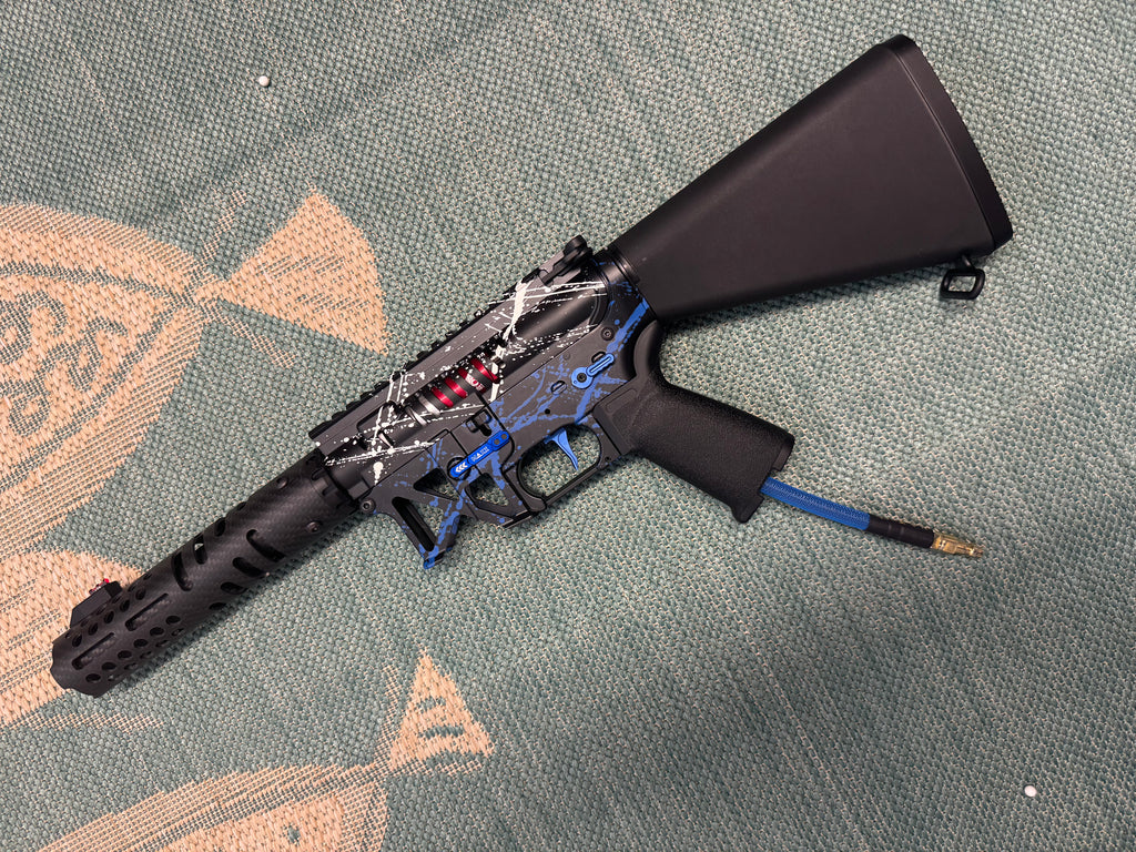 KA Tech MAC Polarstars F2 AR8 HPA M4 Stuby Type 2 Skeletonized Cerakote Splatter