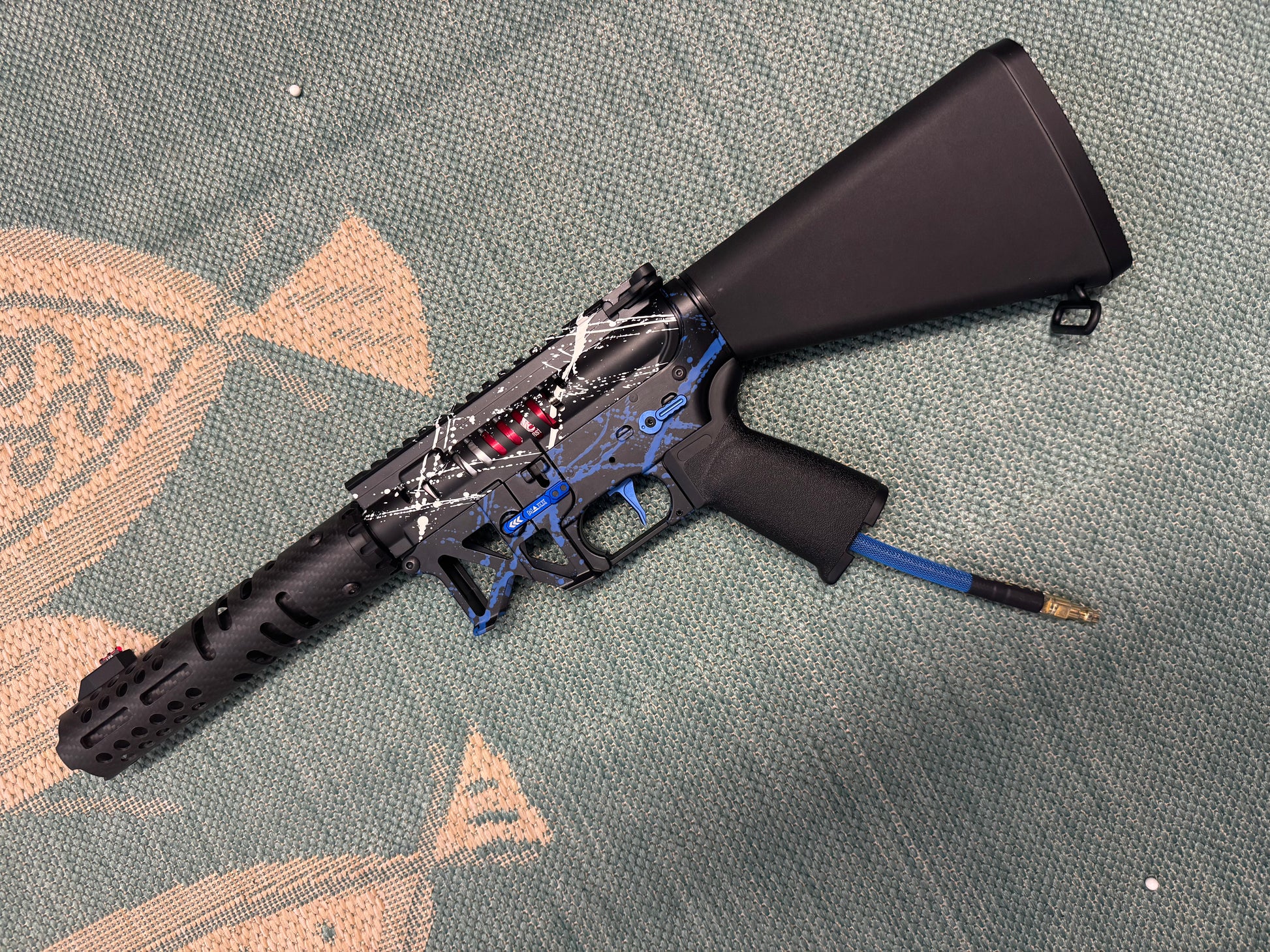 KA Tech MAC Polarstars F2 AR8 HPA M4 Stuby Type 2 Skeletonized Cerakote Splatter
