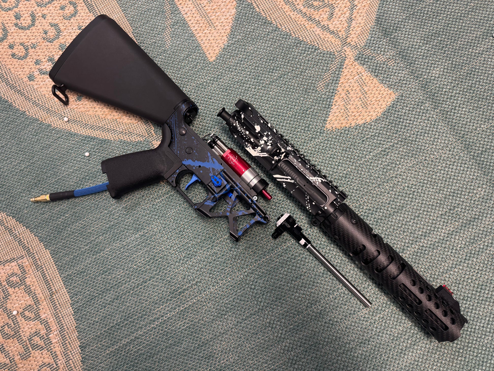 KA Tech MAC Polarstars F2 AR8 HPA M4 Stuby Type 2 Skeletonized Cerakote Splatter