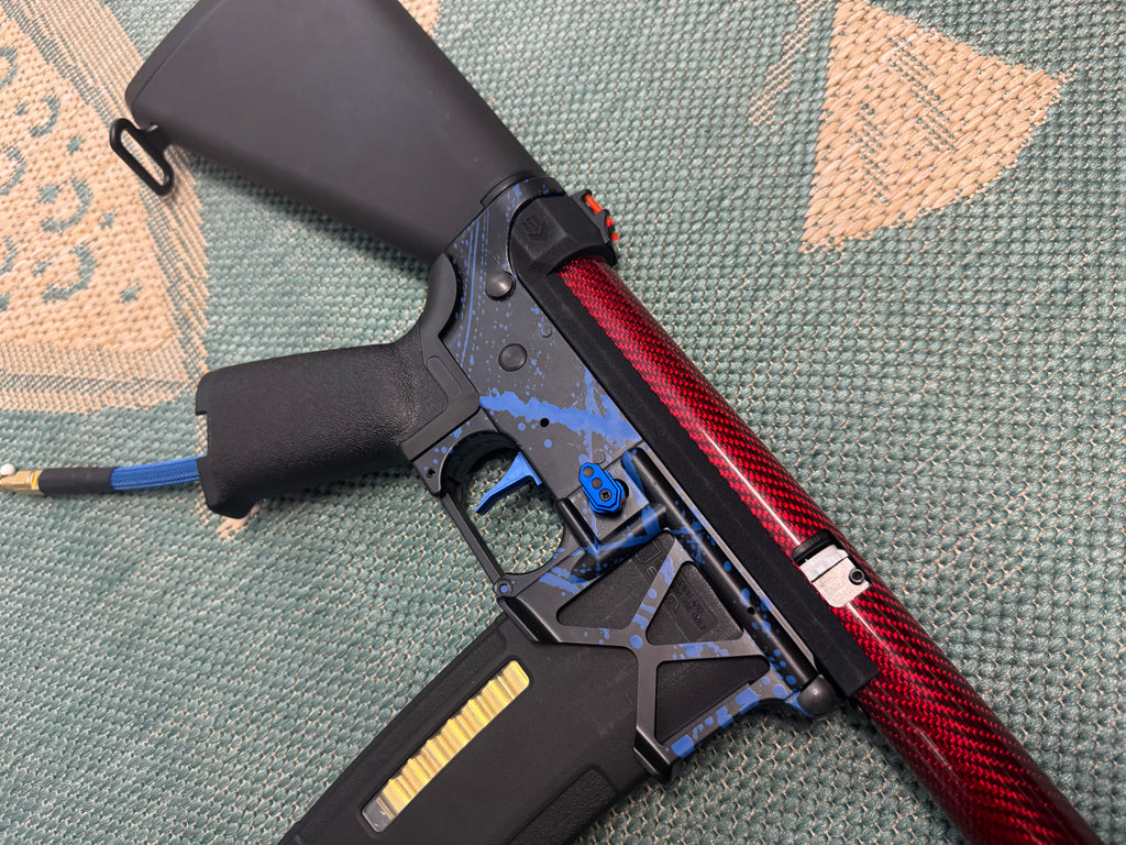 KA Tech MAC Polarstars F2 AR8 HPA M4 Stuby Type 2 Skeletonized Cerakote Splatter