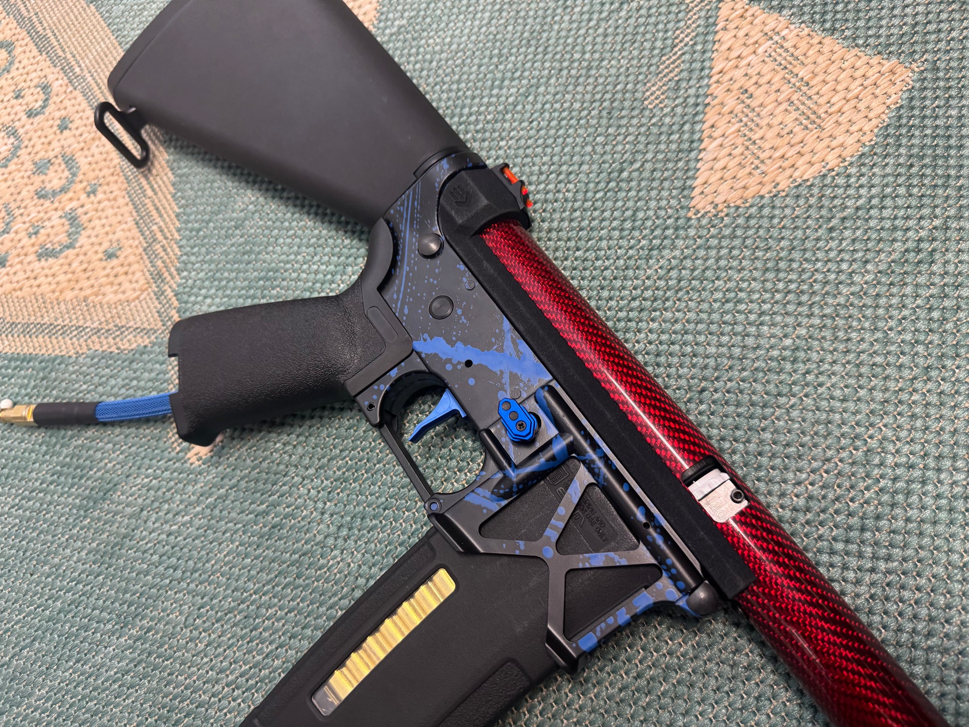 KA Tech MAC Polarstars F2 AR8 HPA M4 Stuby Type 2 Skeletonized Cerakote Splatter