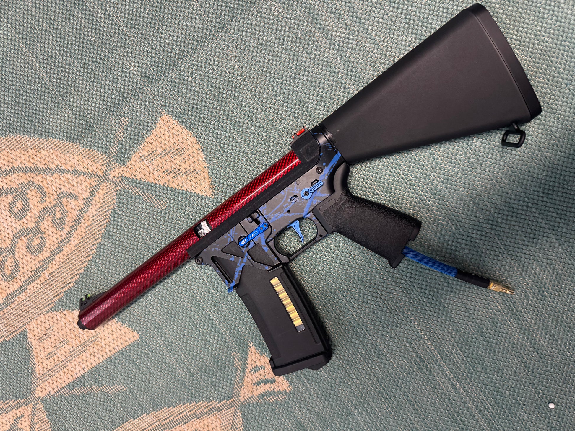 KA Tech MAC Polarstars F2 AR8 HPA M4 Stuby Type 2 Skeletonized Cerakote Splatter