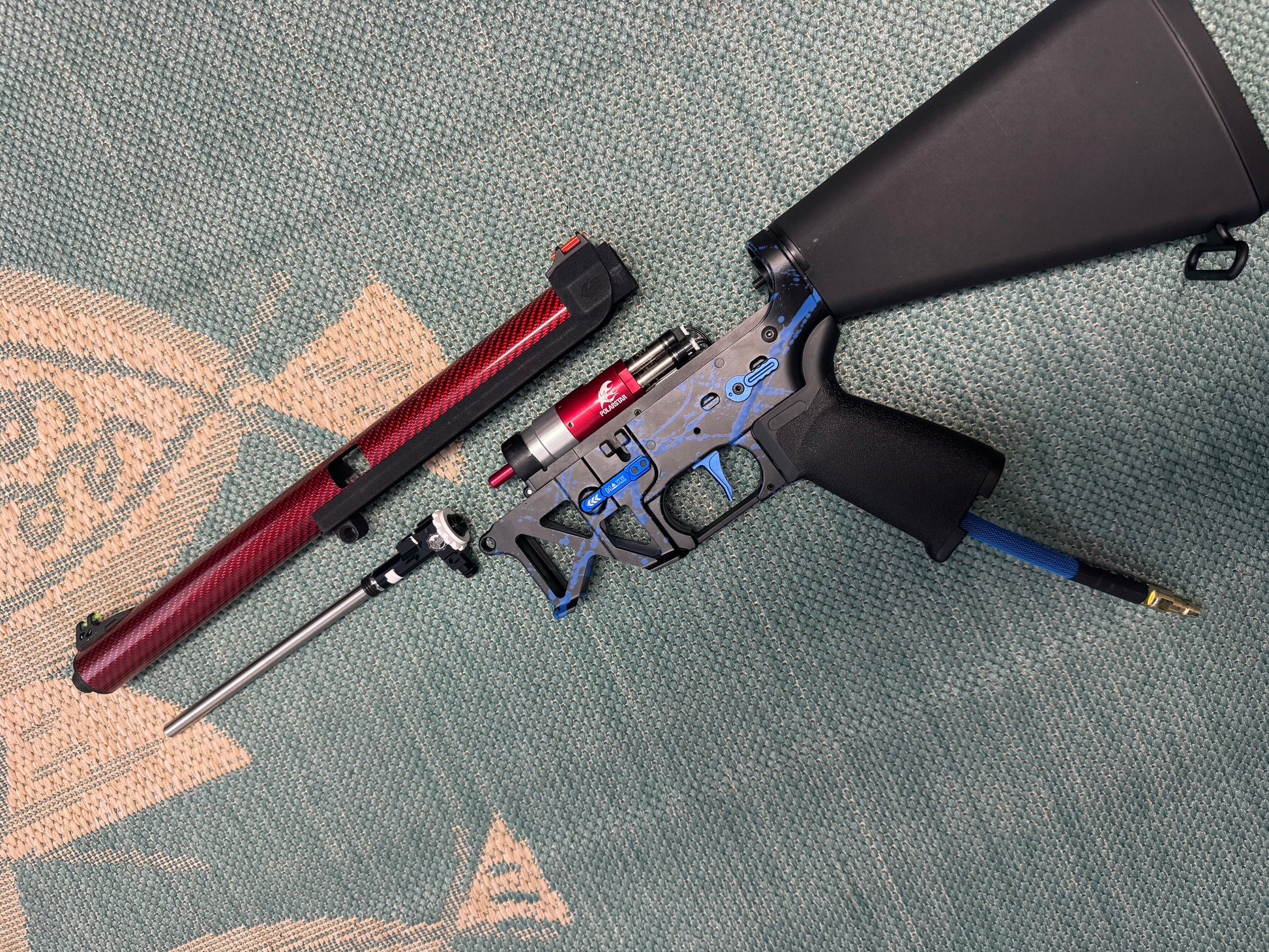 KA Tech MAC Polarstars F2 AR8 HPA M4 Stuby Type 2 Skeletonized Cerakote Splatter