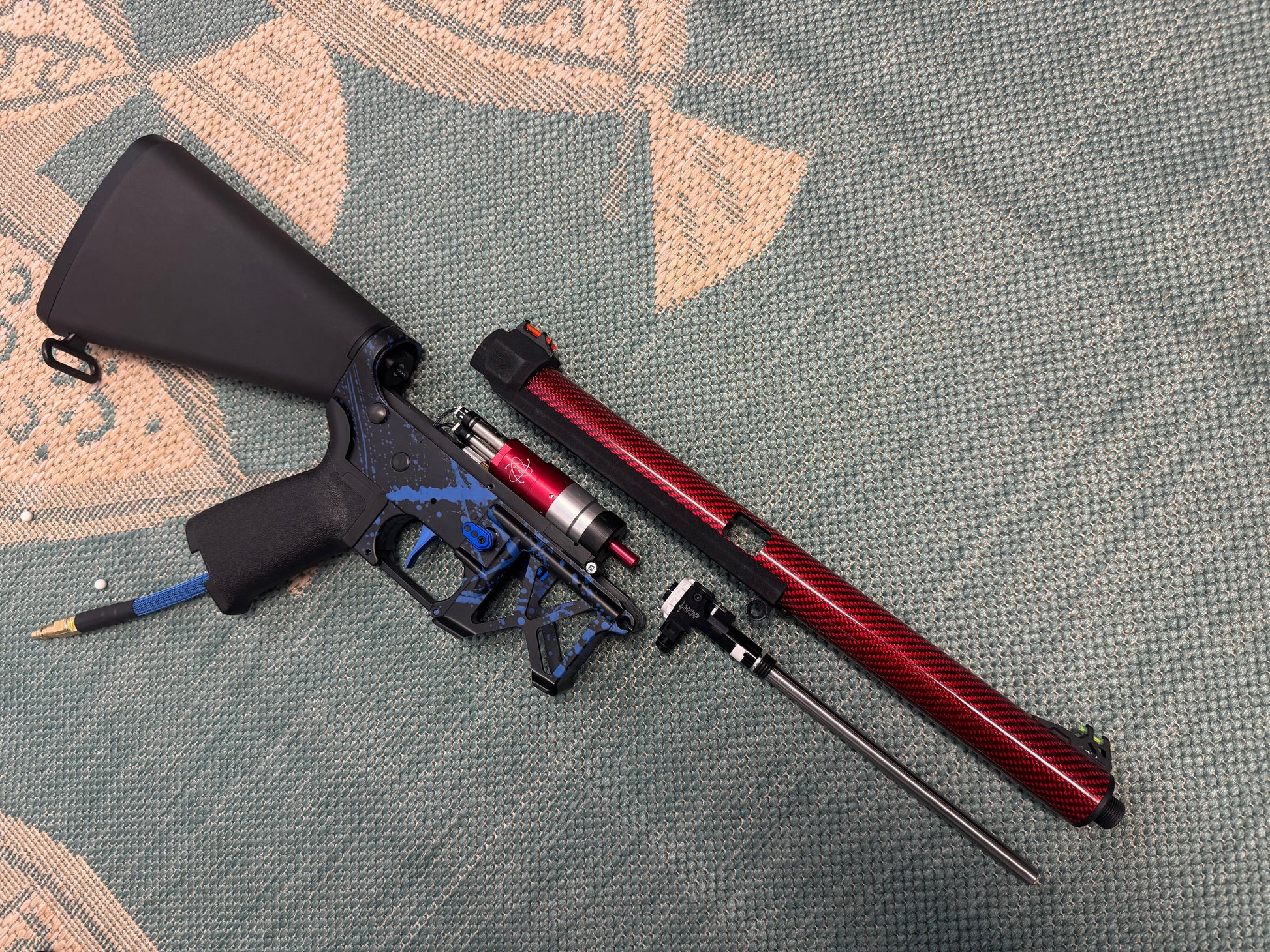 KA Tech MAC Polarstars F2 AR8 HPA M4 Stuby Type 2 Skeletonized Cerakote Splatter
