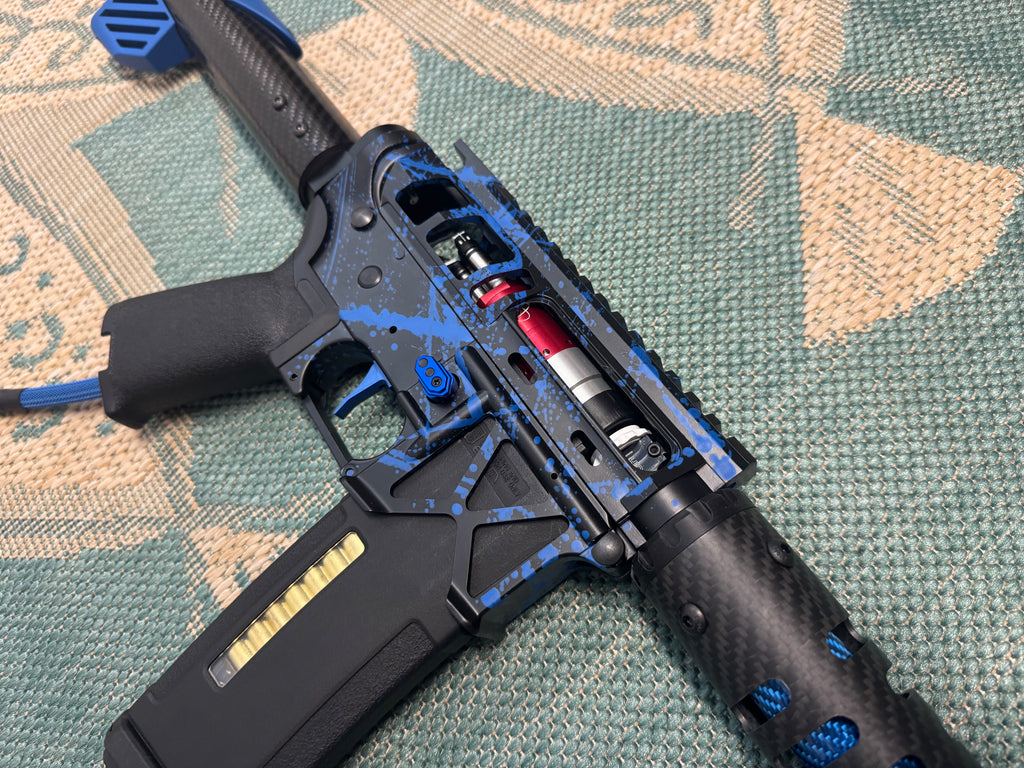 KA Tech MAC Polarstars F2 AR8 HPA M4 Carbon Type 2 Skeletonized Cerakote Splatter
