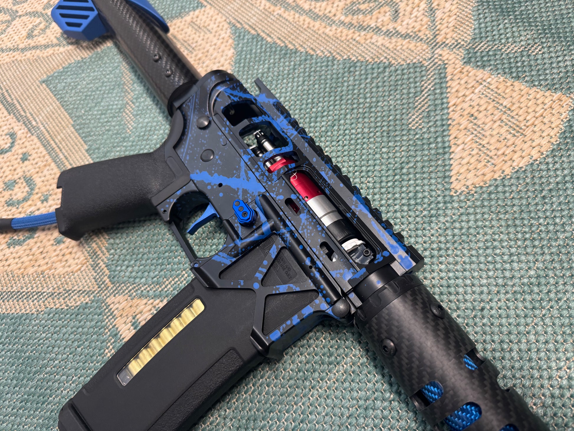 KA Tech MAC Polarstars F2 AR8 HPA M4 Carbon Type 2 Skeletonized Cerakote Splatter