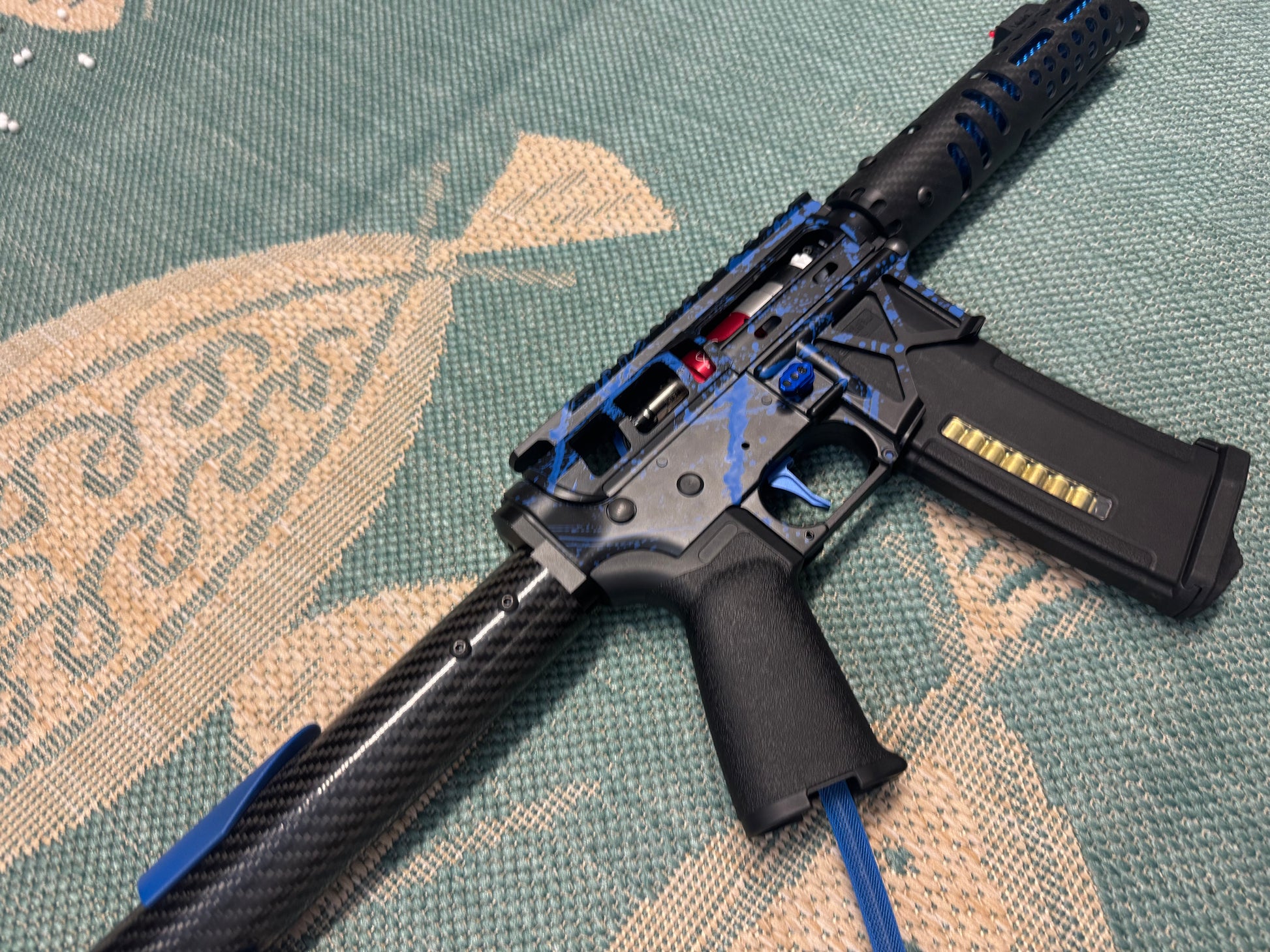 KA Tech MAC Polarstars F2 AR8 HPA M4 Carbon Type 2 Skeletonized Cerakote Splatter