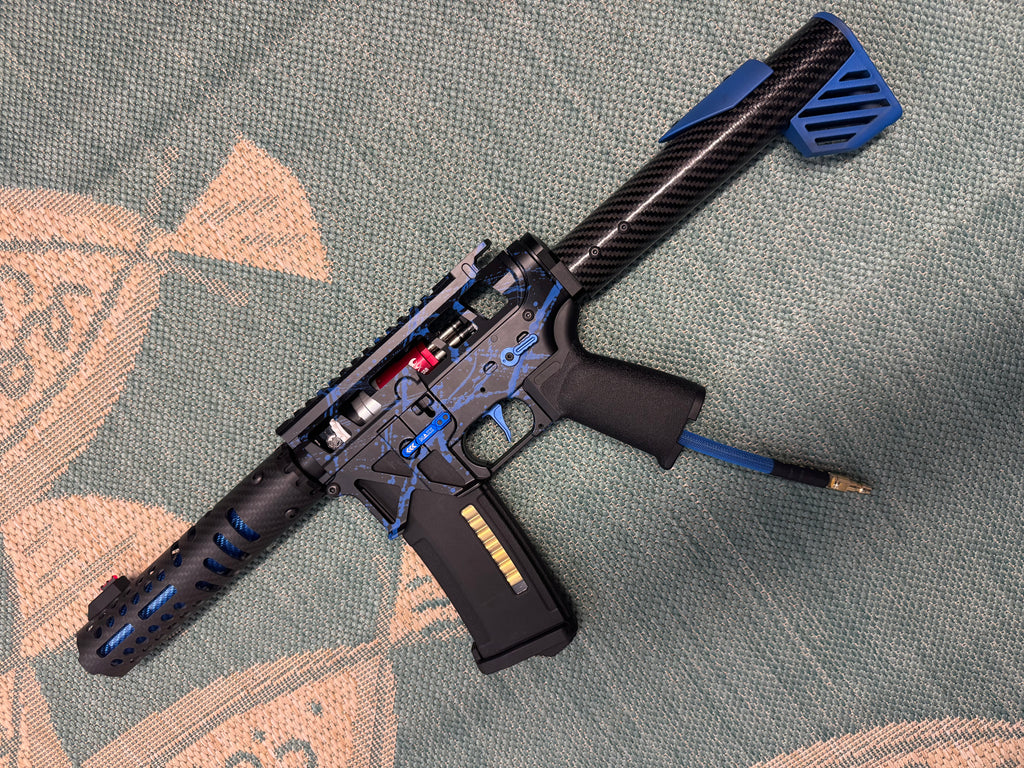 KA Tech MAC Polarstars F2 AR8 HPA M4 Carbon Type 2 Skeletonized Cerakote Splatter