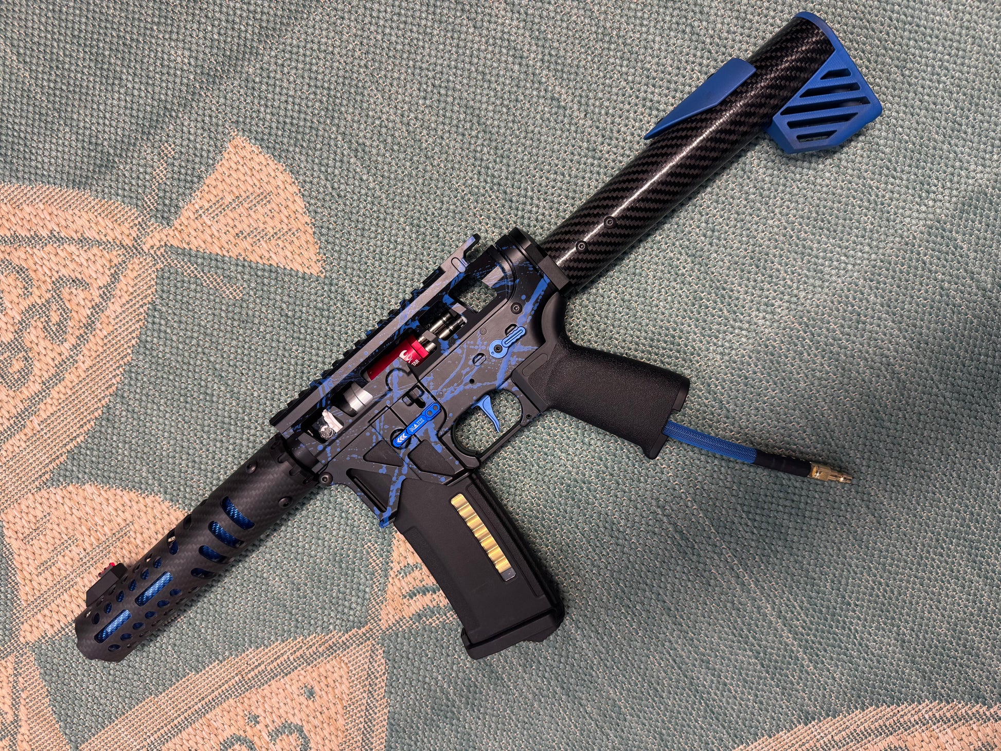 KA Tech MAC Polarstars F2 AR8 HPA M4 Carbon Type 2 Skeletonized Cerakote Splatter