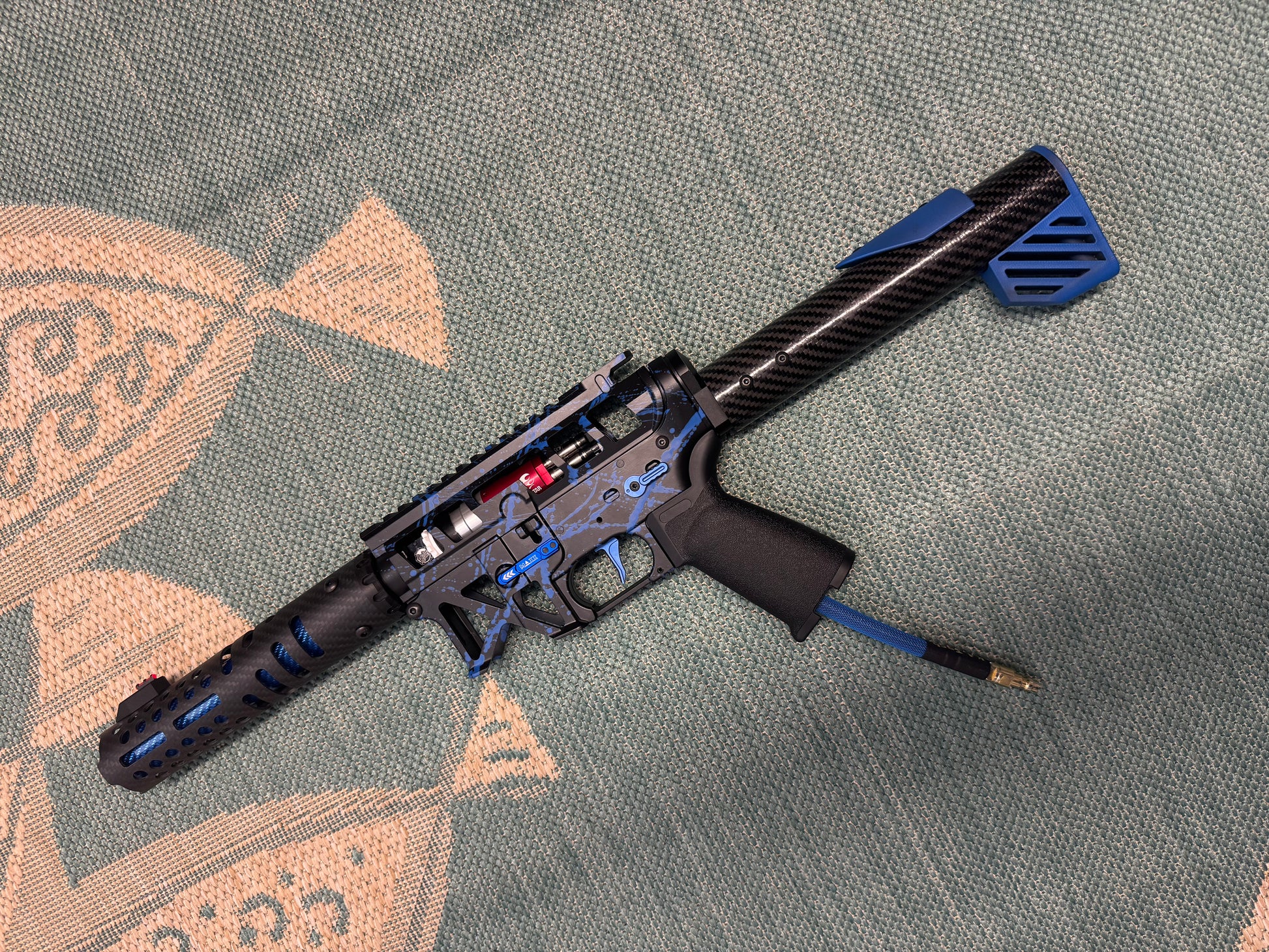 KA Tech MAC Polarstars F2 AR8 HPA M4 Carbon Type 2 Skeletonized Cerakote Splatter