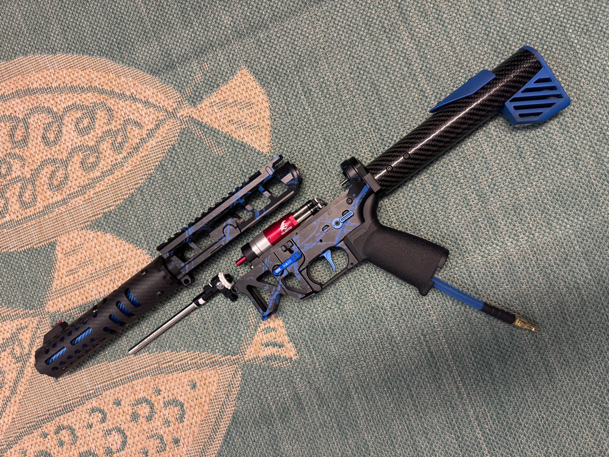 KA Tech MAC Polarstars F2 AR8 HPA M4 Carbon Type 2 Skeletonized Cerakote Splatter