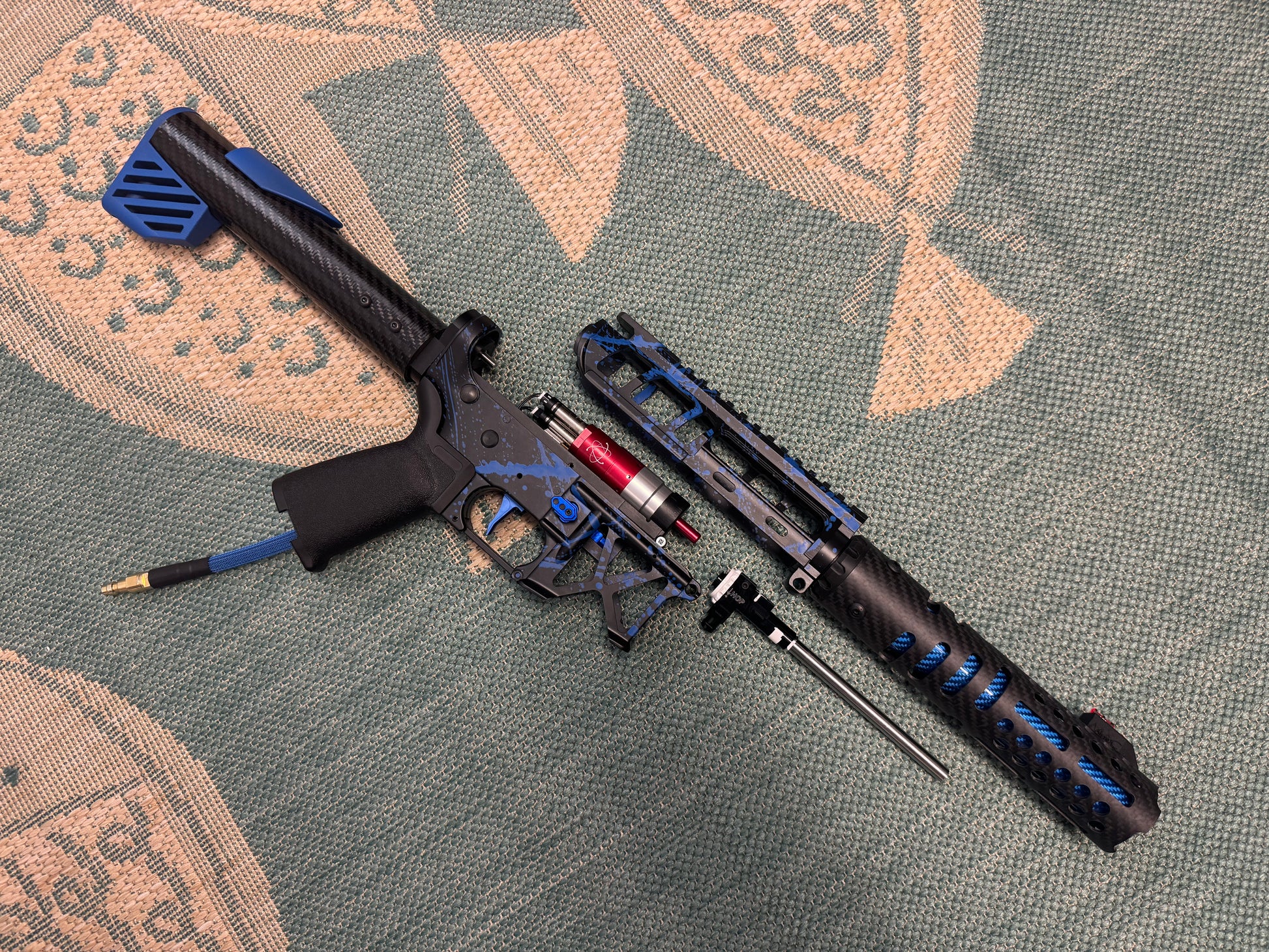 KA Tech MAC Polarstars F2 AR8 HPA M4 Carbon Type 2 Skeletonized Cerakote Splatter