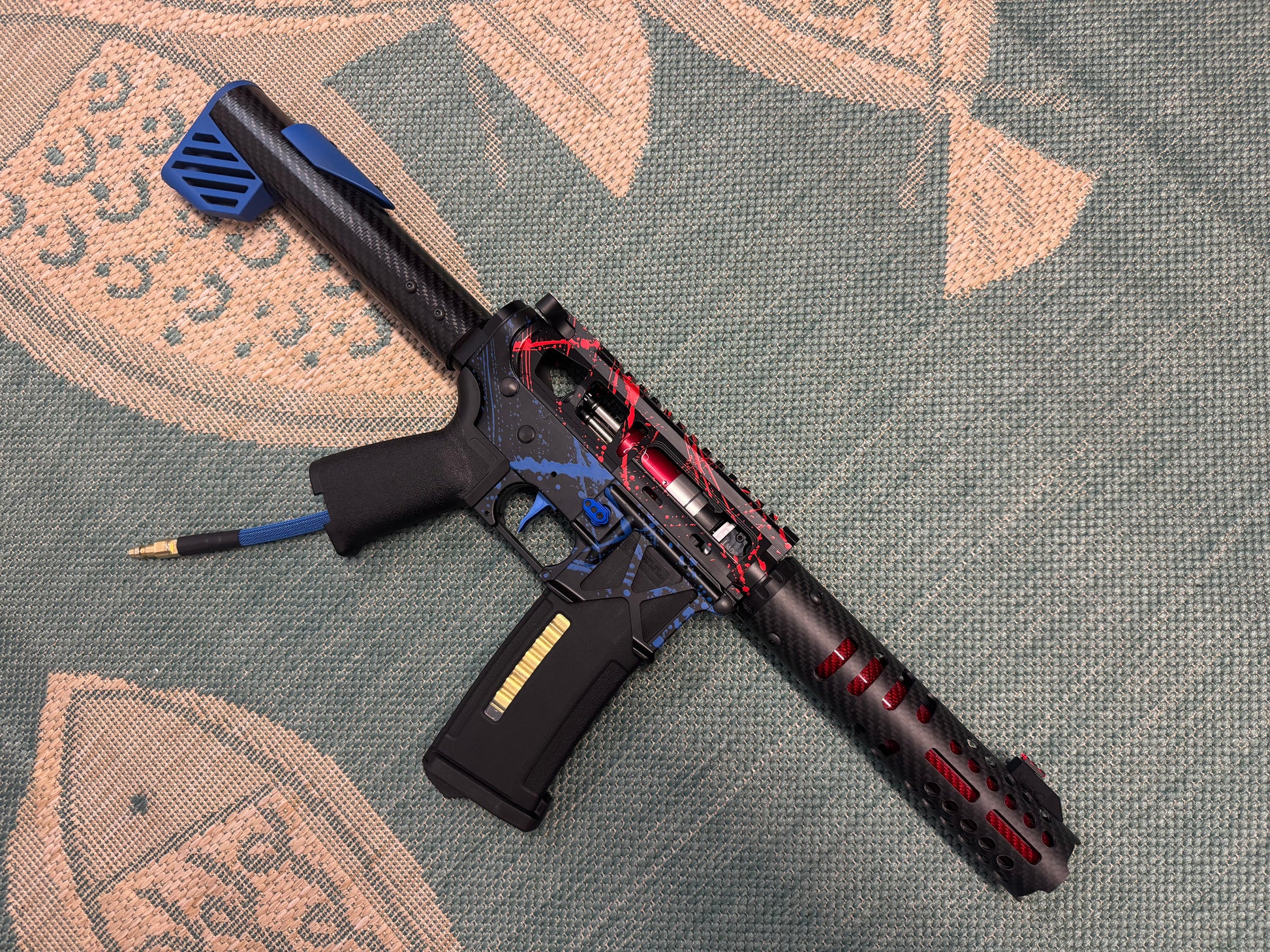 KA Tech MAC Polarstars F2 AR8 HPA M4 Carbon Type 2 Skeletonized Cerakote Splatter