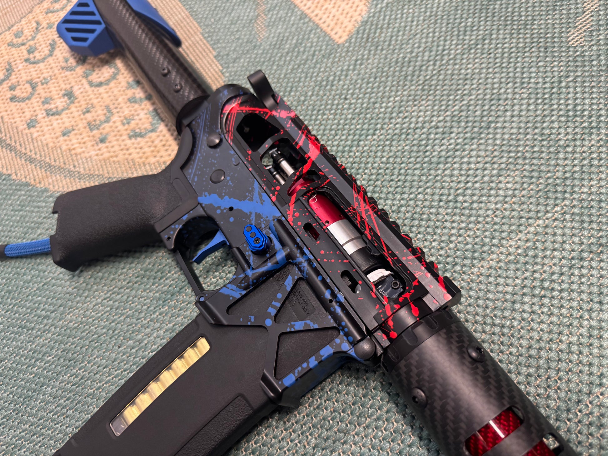 KA Tech MAC Polarstars F2 AR8 HPA M4 Carbon Type 2 Skeletonized Cerakote Splatter