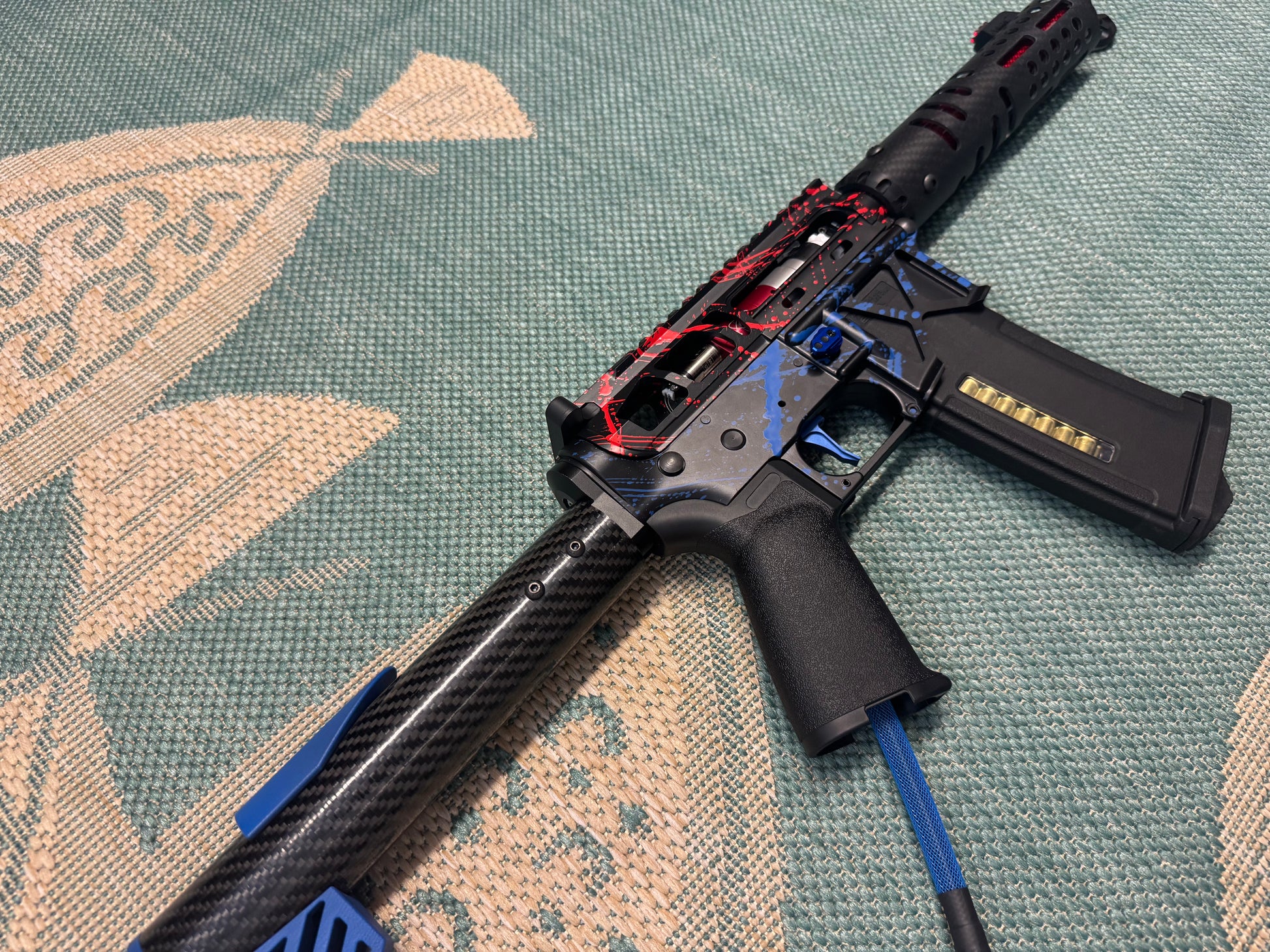 KA Tech MAC Polarstars F2 AR8 HPA M4 Carbon Type 2 Skeletonized Cerakote Splatter