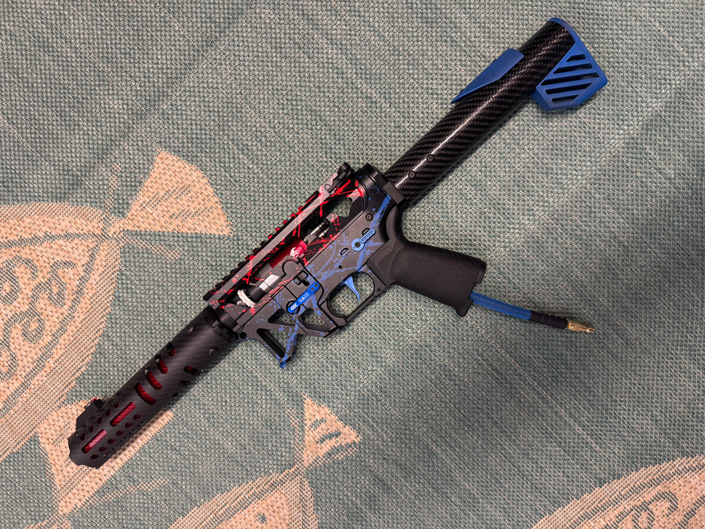 KA Tech MAC Polarstars F2 AR8 HPA M4 Carbon Type 2 Skeletonized Cerakote Splatter