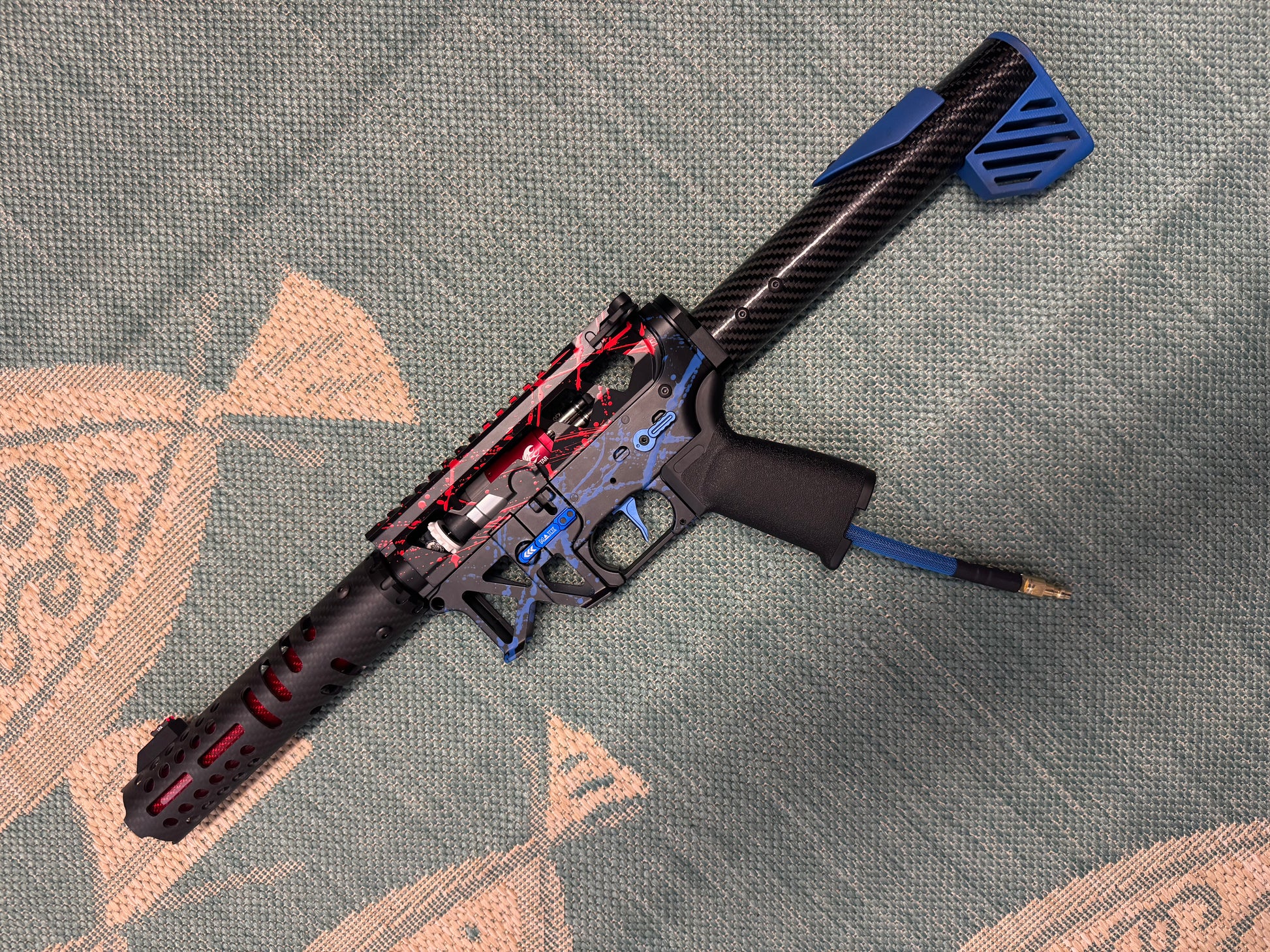 KA Tech MAC Polarstars F2 AR8 HPA M4 Carbon Type 2 Skeletonized Cerakote Splatter